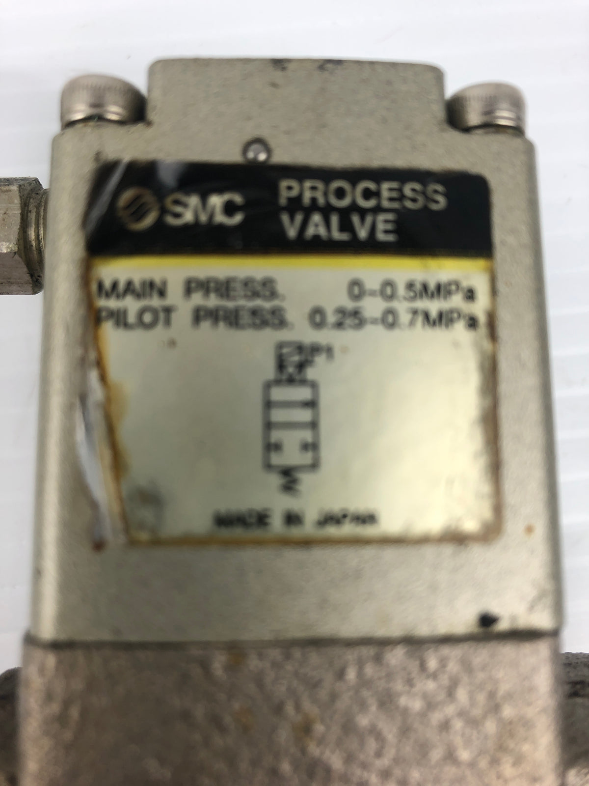 SMC VNC211A Process Valve with 15mm Port and Elbow Fitting