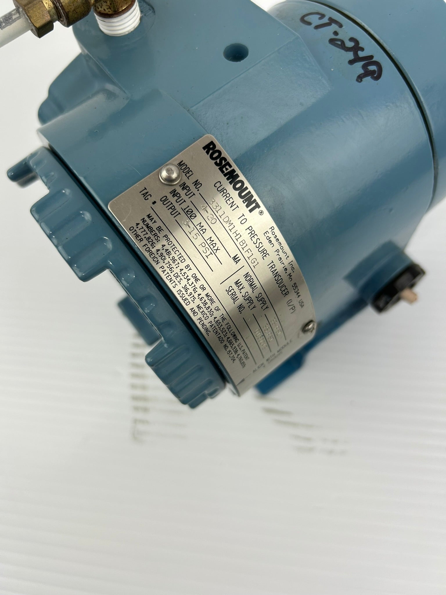 Rosemount 3311DM1H1B1F1G1 Pressure Transducer 3-15PSI