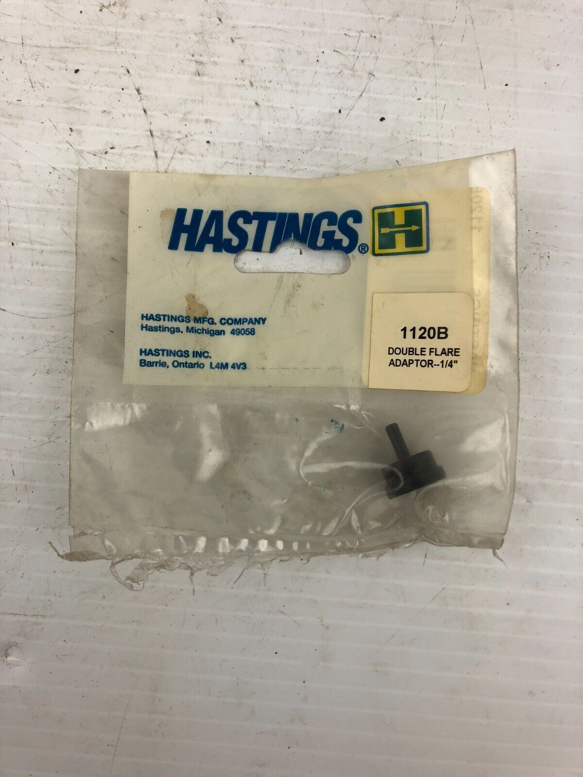Hastings 1120B Double Flare Adapter 1/4"