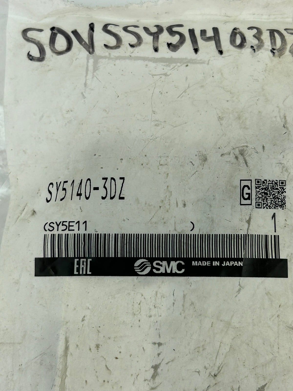 SMC SY5140-3DZ SY5000 5-Port Solenoid Valve 110-115VAC Single Solenoid