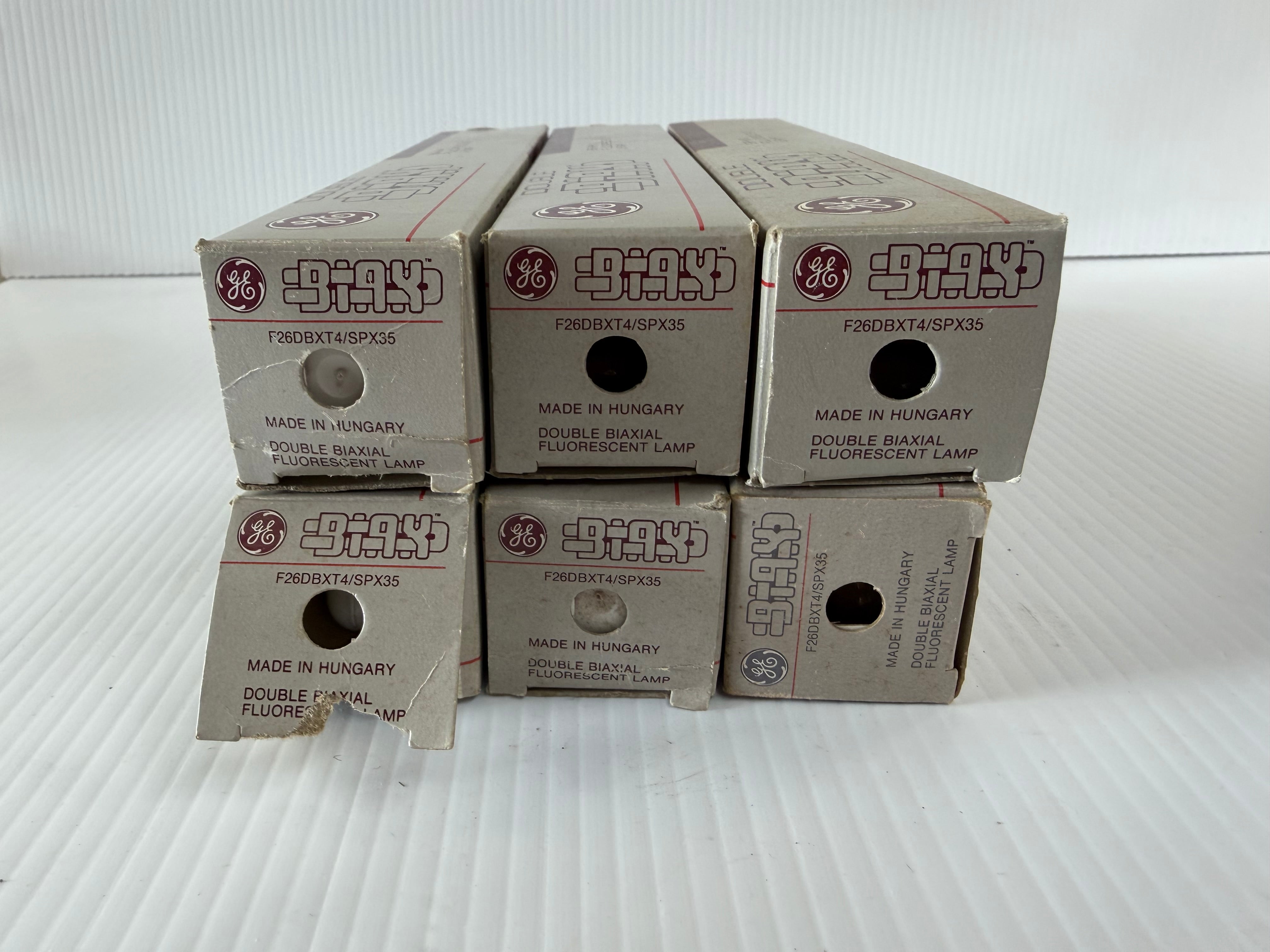 Lot of 6 GE F26DBXT4/SPX35 Bihial Fluorescent Lamps 26 Watt