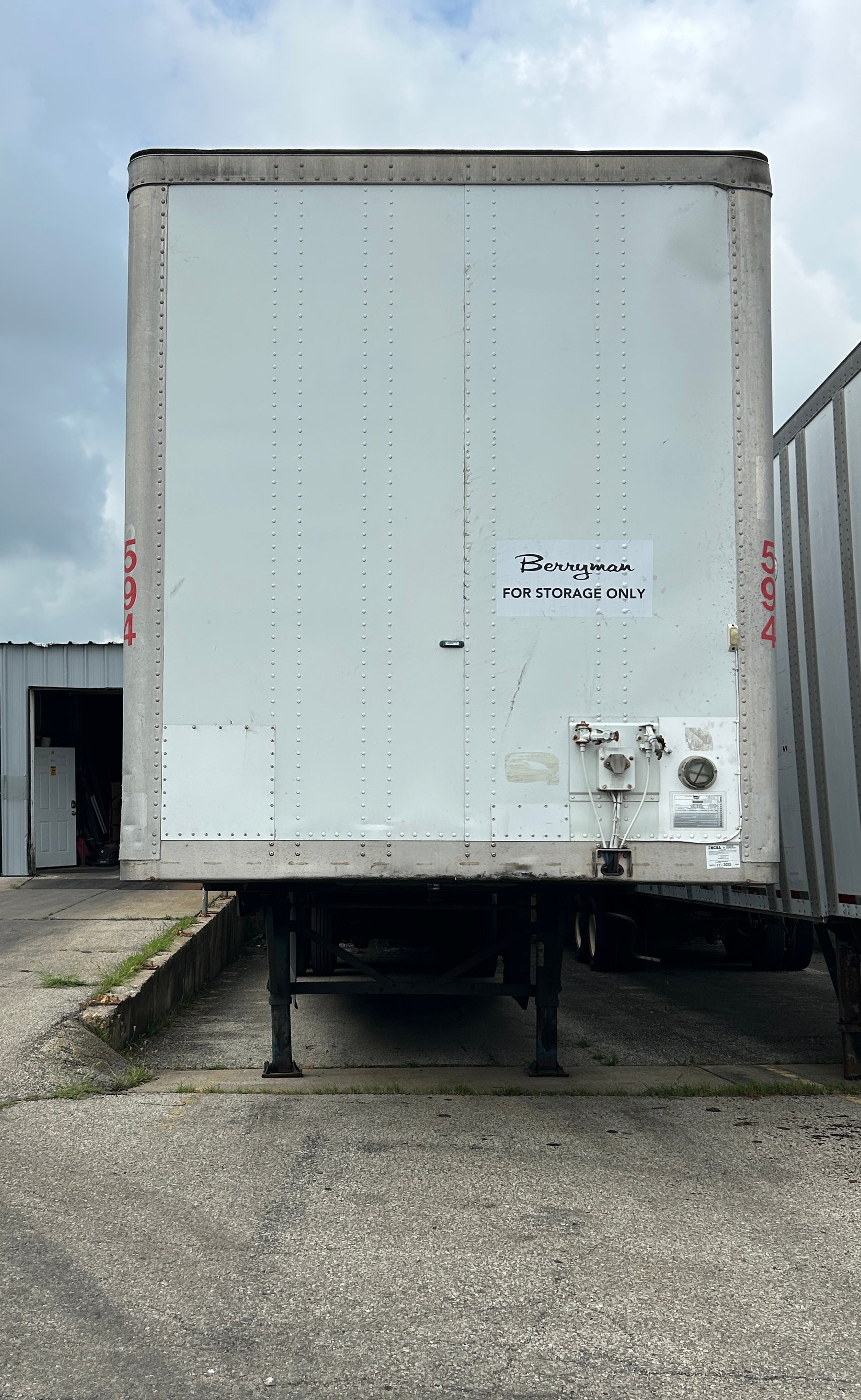 2008 Wabash Dry Van Trailer 53' #594 Title Swing Door Spring 1JJV532W38L106843