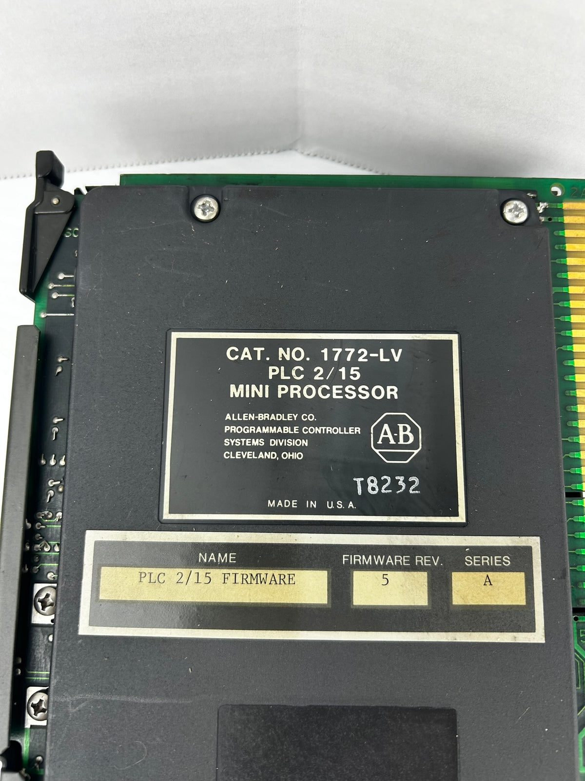 Allen-Bradley 1772-LV Mini Processor Micro Controller PLC 2/15 Ser. A Rev. 5