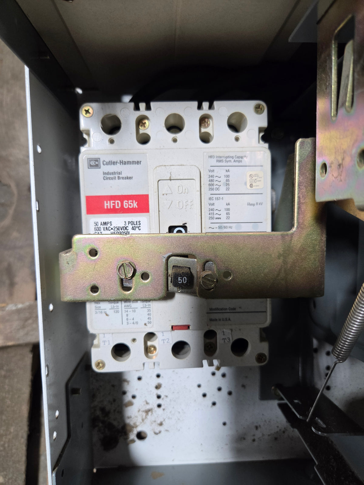 Allen Bradley 2193F-AKC MCC Bucket 50A 20A Dual Breaker Centerline 2100 No Door