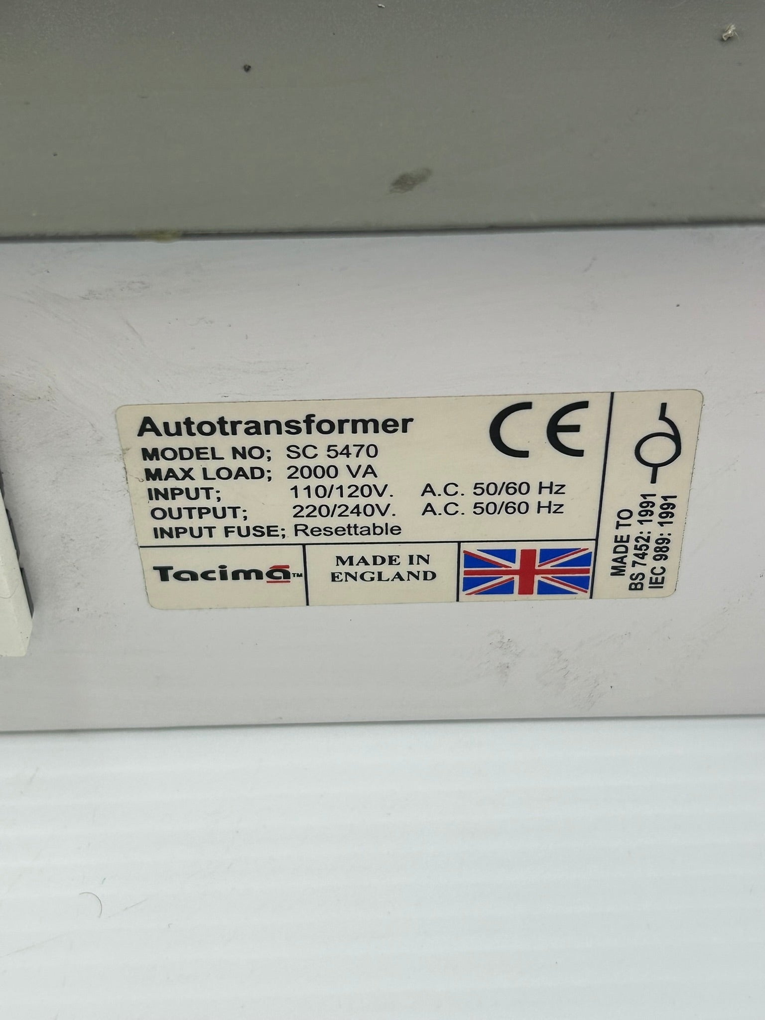 Tacima SC5470 Autotransformer 2000VA Max