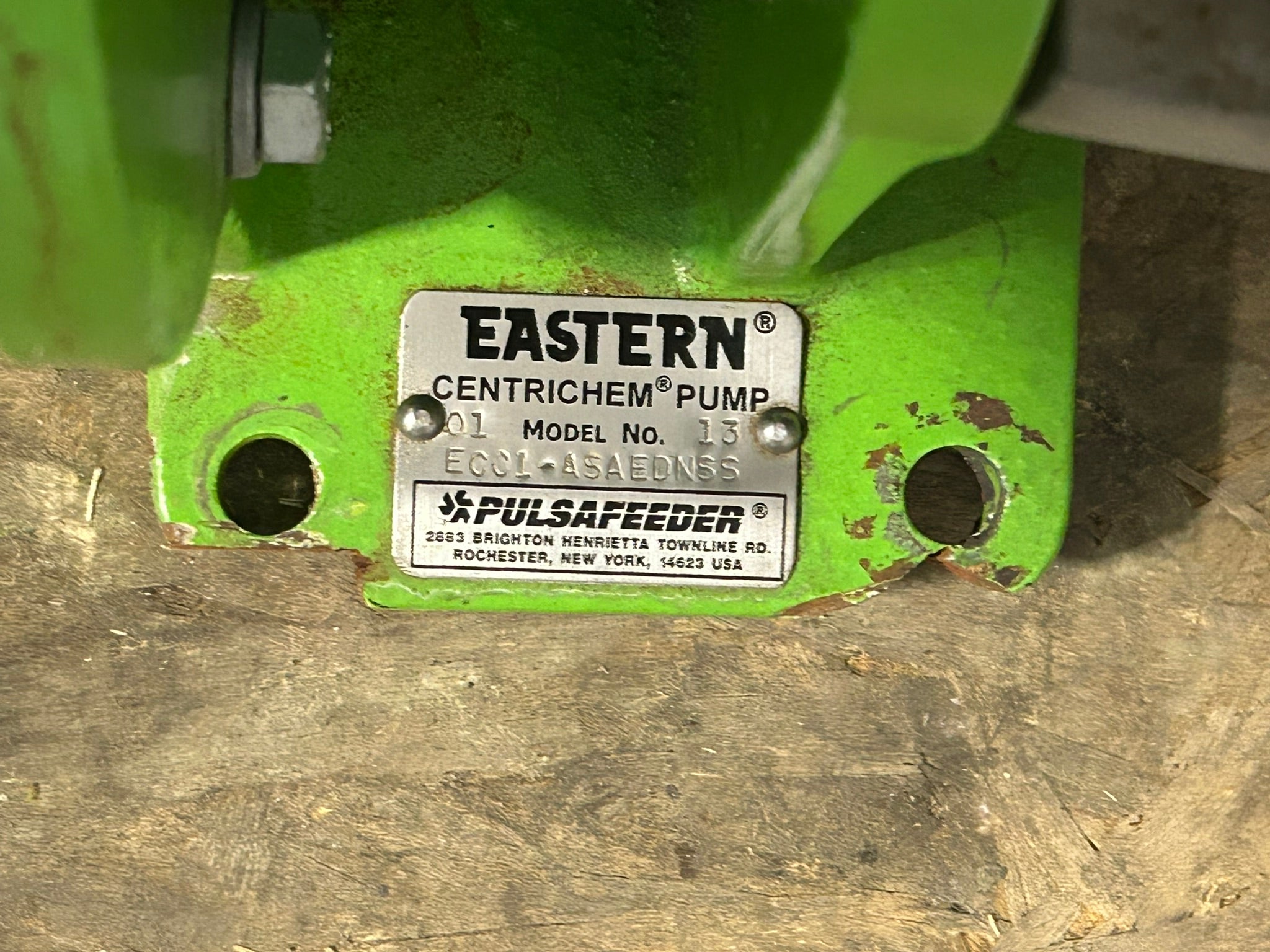 Eastern Centrichem E001-ASAEDNSS Pump with Baldor Reliance VM3545 Motor 1HP 3PH