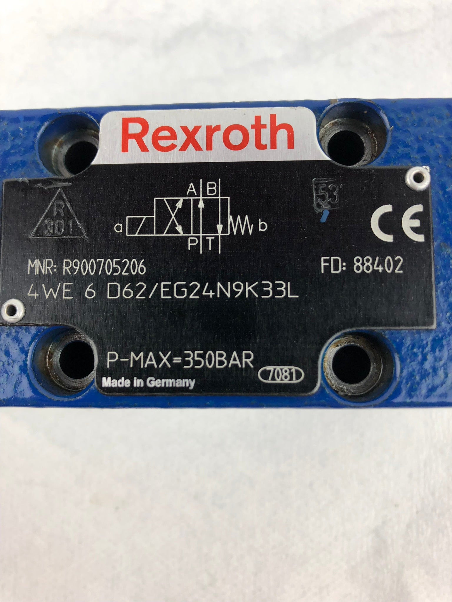Rexroth 4WE 6 D62/EG24N9K33L Control Valve R900705206