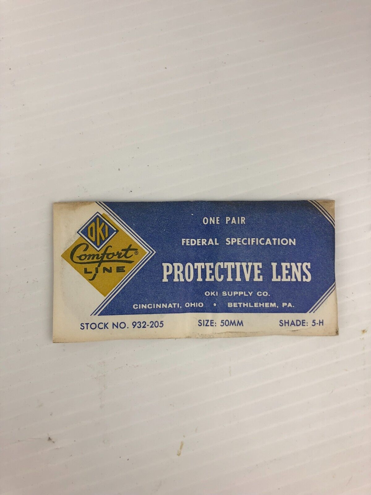 OKI 932-205 Protective Welding Lens Shade 5-H Size 50MM - 1 Pair