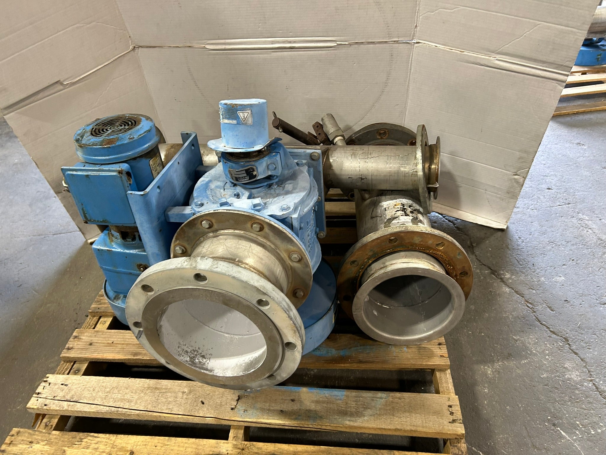 Andritz Sprout 10X8 STD Blower Rotary Airlock Valve w/ Gearbox & Motor 07-00059