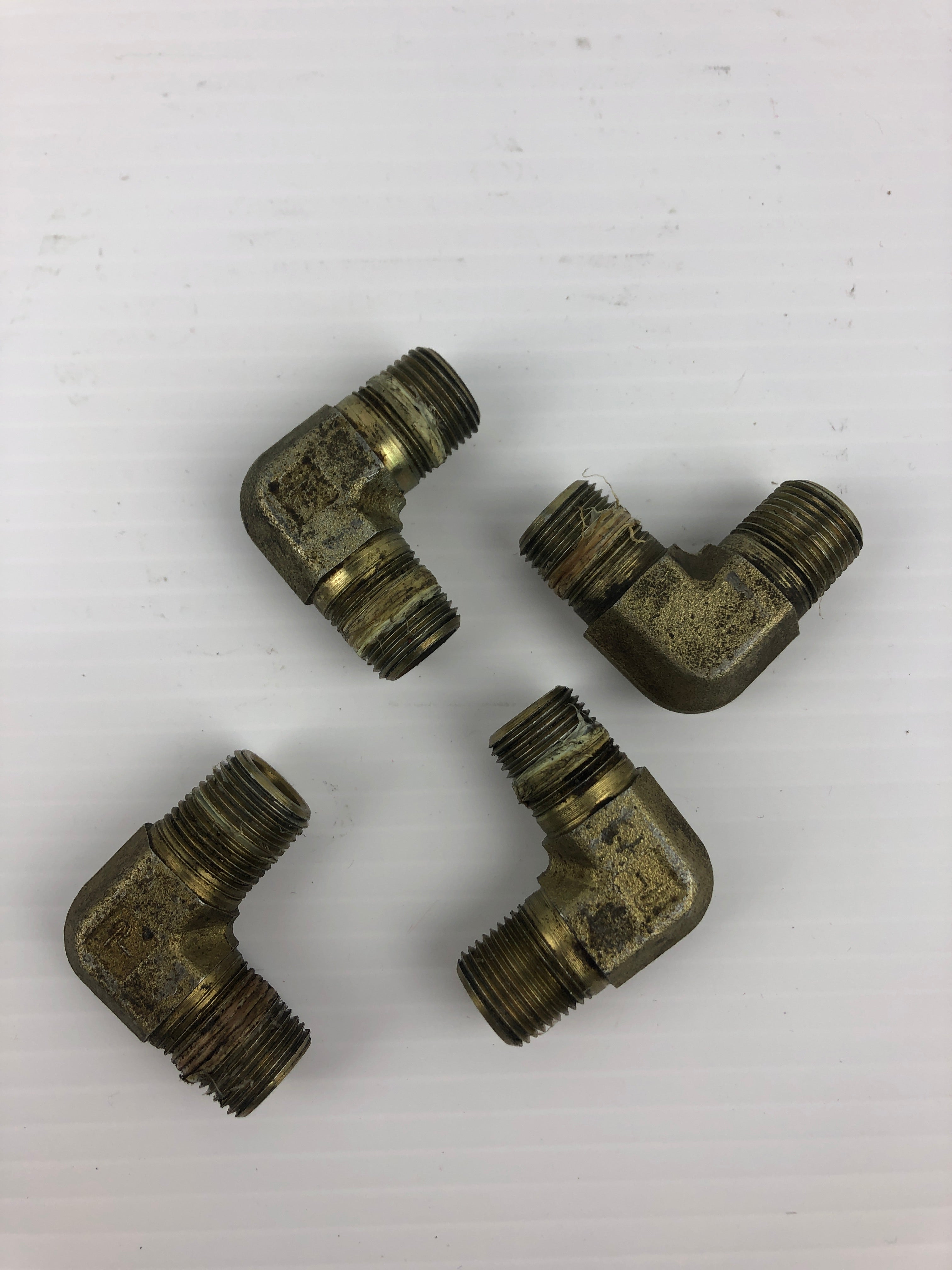 Parker 3/8" Male X 3/8" Male Brass Fitting - Lot of 4