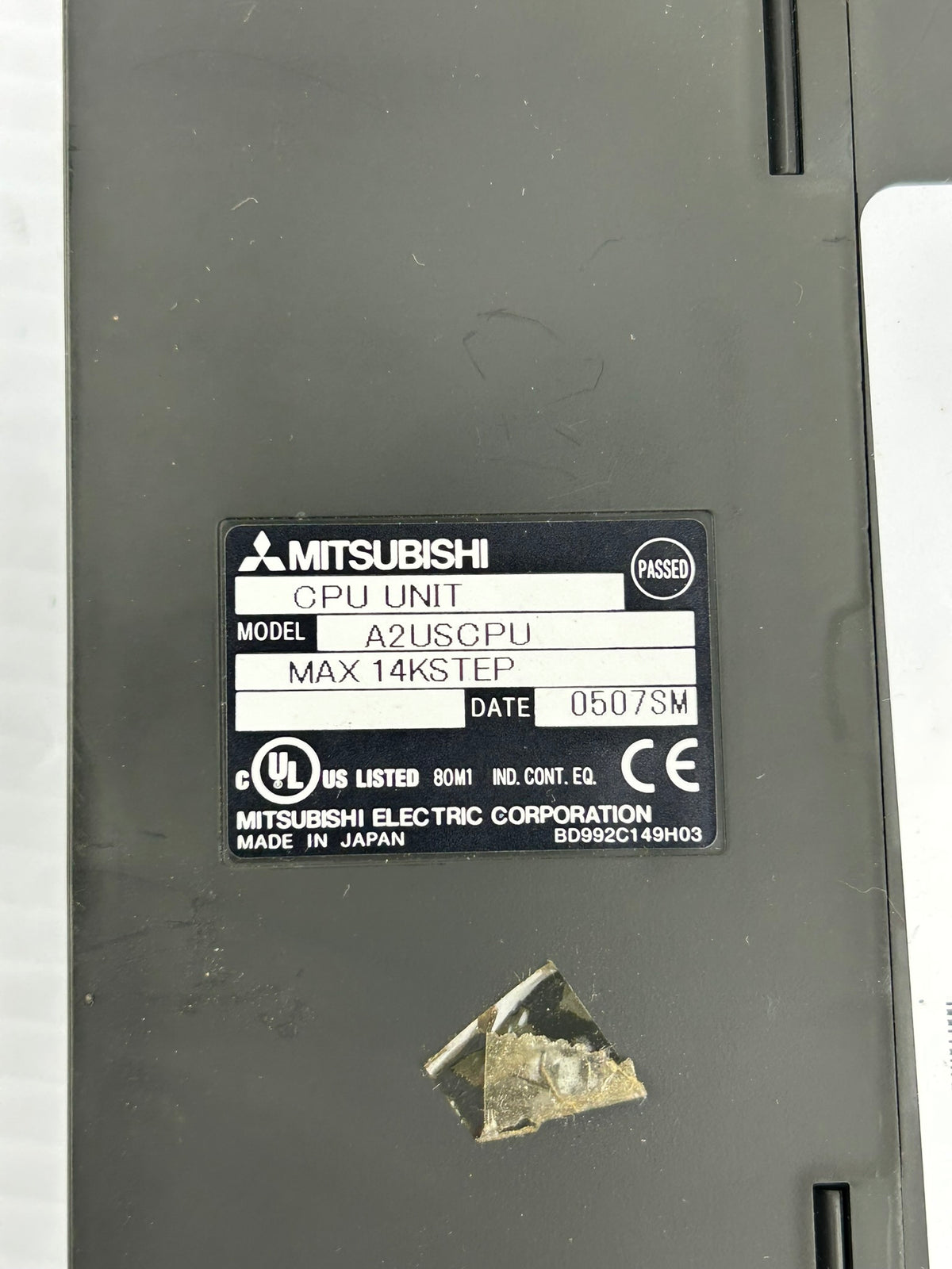 Mitsubishi A2USCPU CPU Unit PLC Module 14K Step - No Key