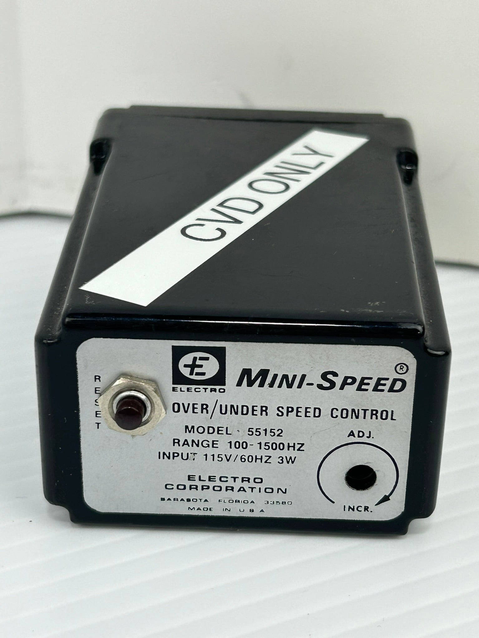 Electro 55152 Mini-Speed Over/Under Speed Control Relay 115V 3W 100-1500Hz