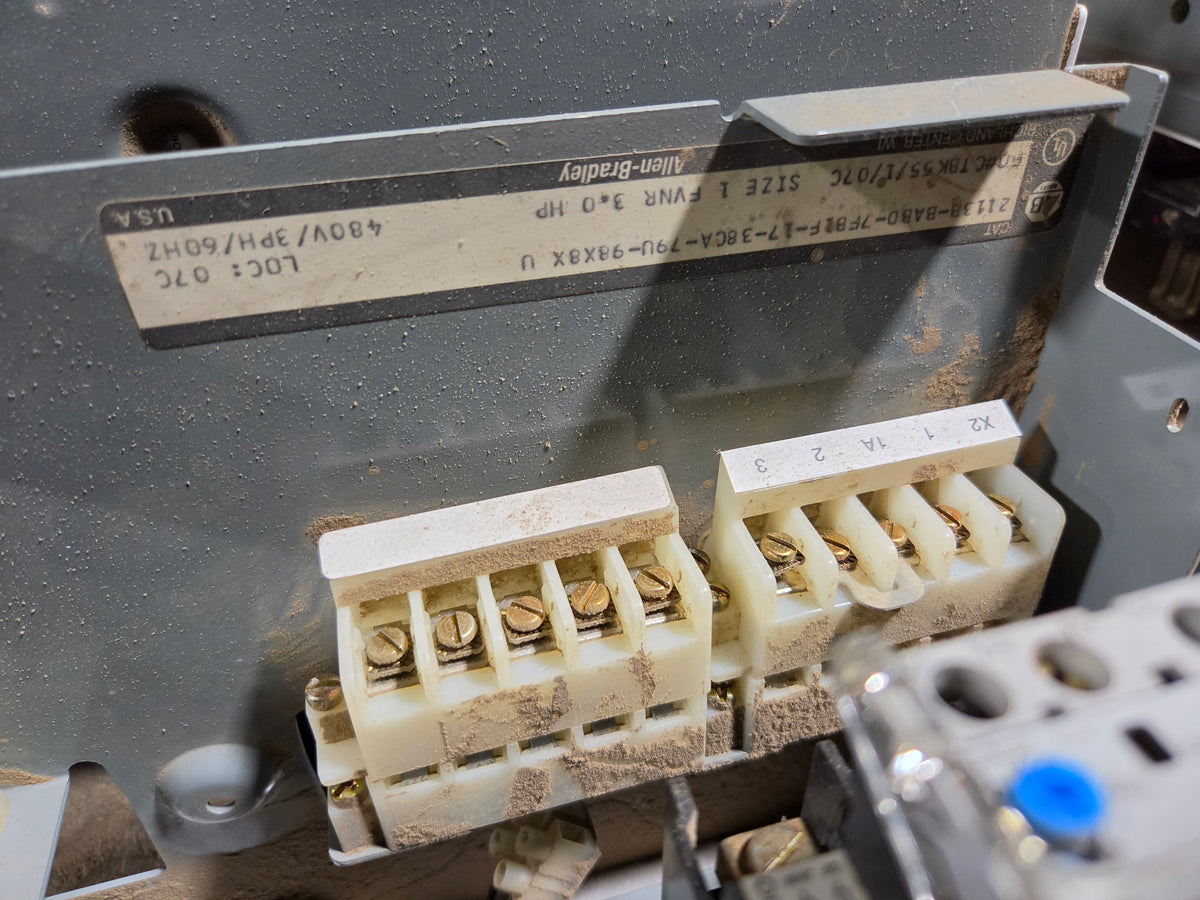 Allen-Bradley MCC Bucket 2113B Size 1 FVNR 15A Breaker 3HP 3PH 480V - No Door