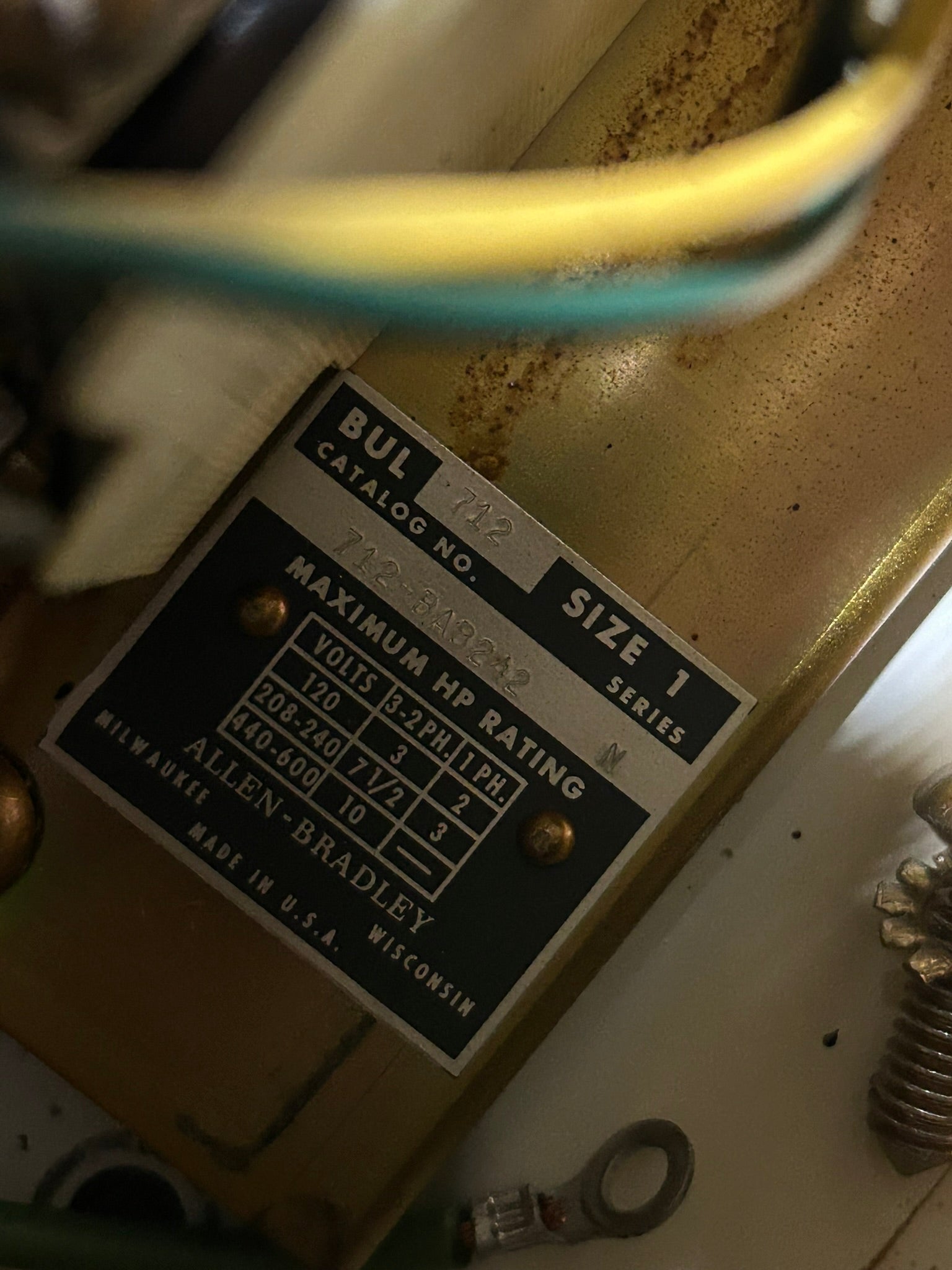 Allen Bradley Size 1 Combination Starter 712-BAB242