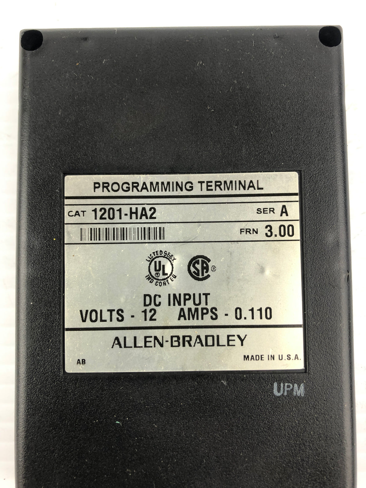 Allen Bradley 1201-HA2 Programming Terminal Series A 12VDC 0.110A