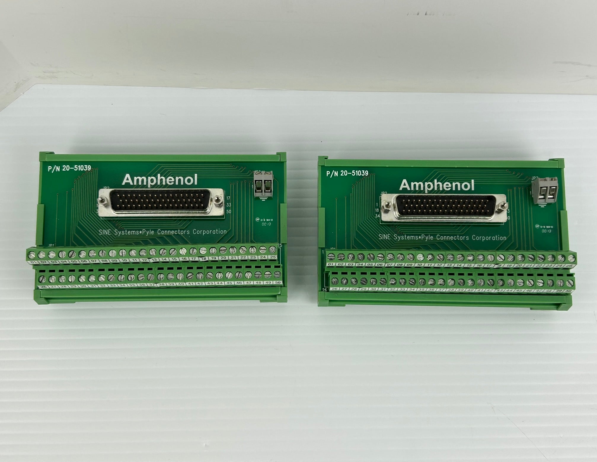 SINE Systems Pyle Connectors Amphenol 20-51039 Terminal Block - Lot of 2