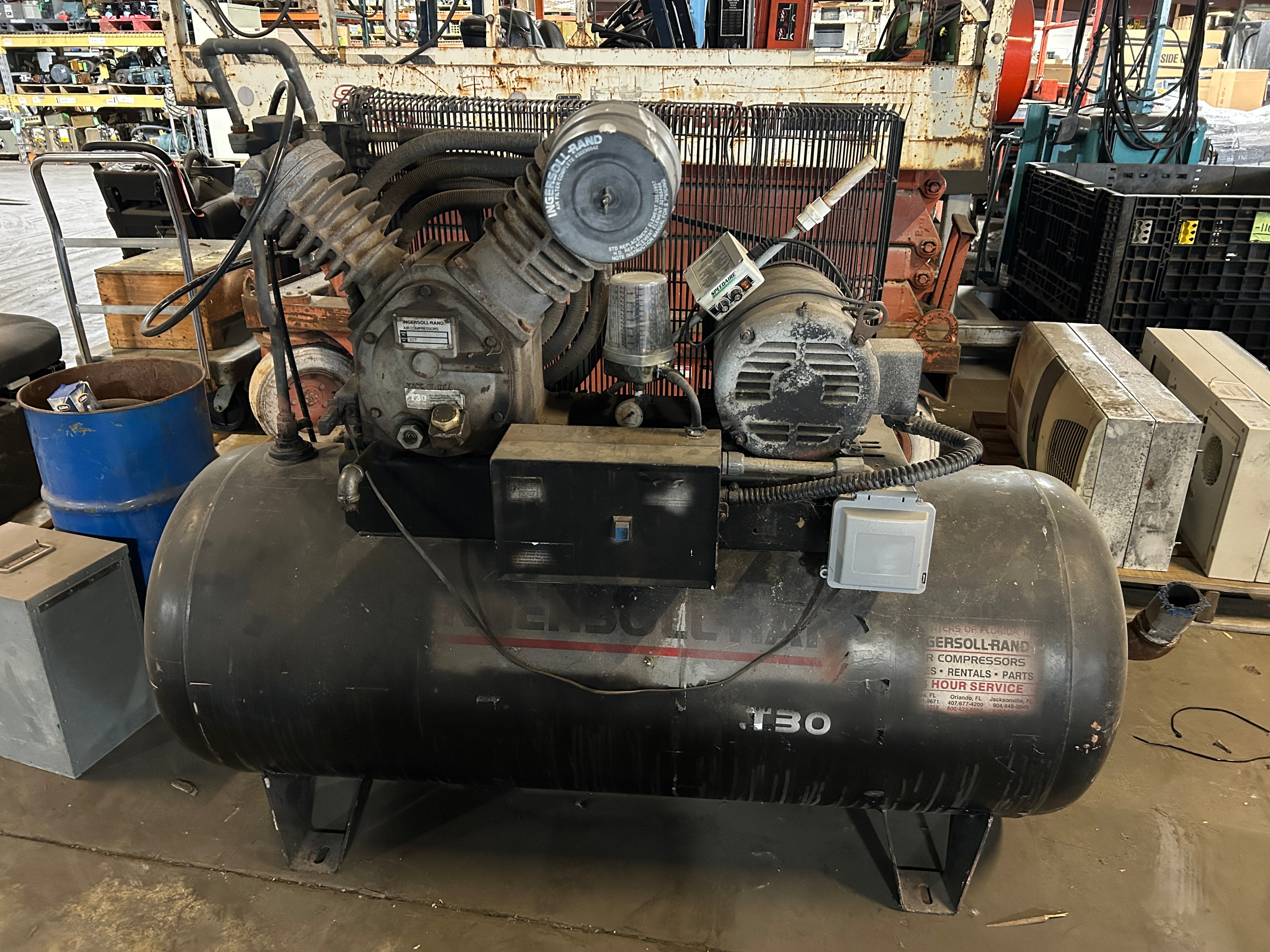 Ingersoll Rand T30 Air Compressor 2545E10V 10HP 3PH 200 PSI
