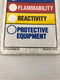 Lab Safety Supply 20036 HEALTH - FLAMMABILITY - ETC Sticker - Lot of 100