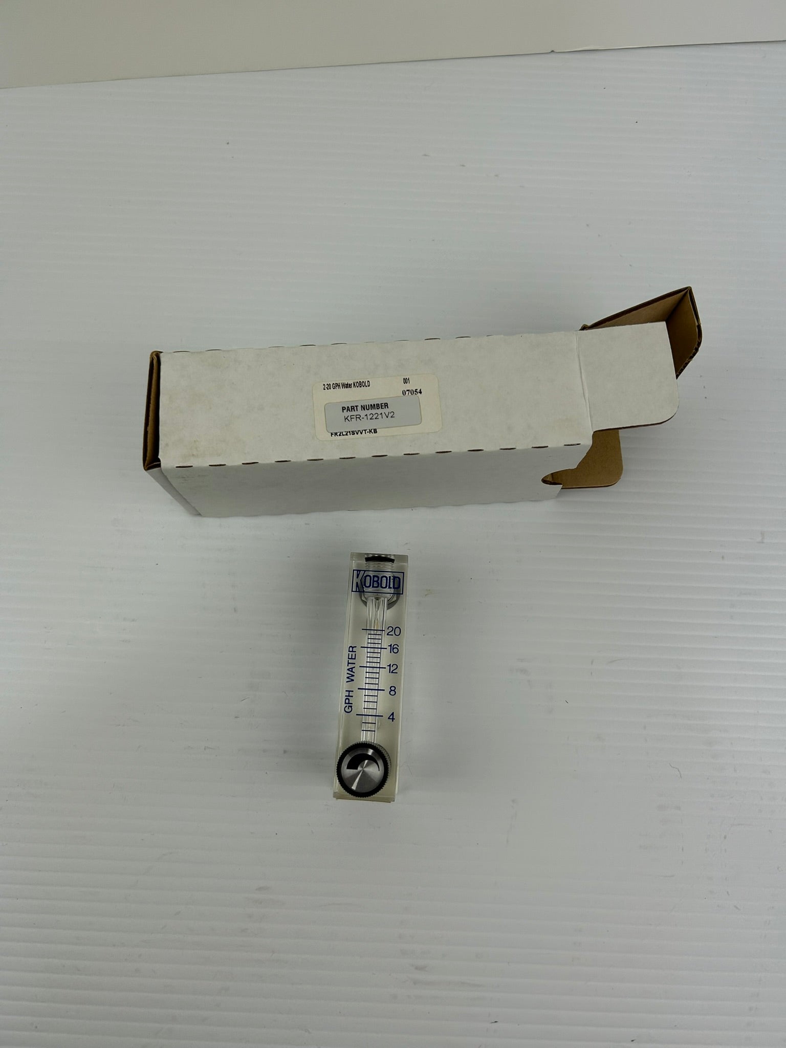 Kobold KFR-1221V2 Flow Meter Gauge 2-20 GPH Water