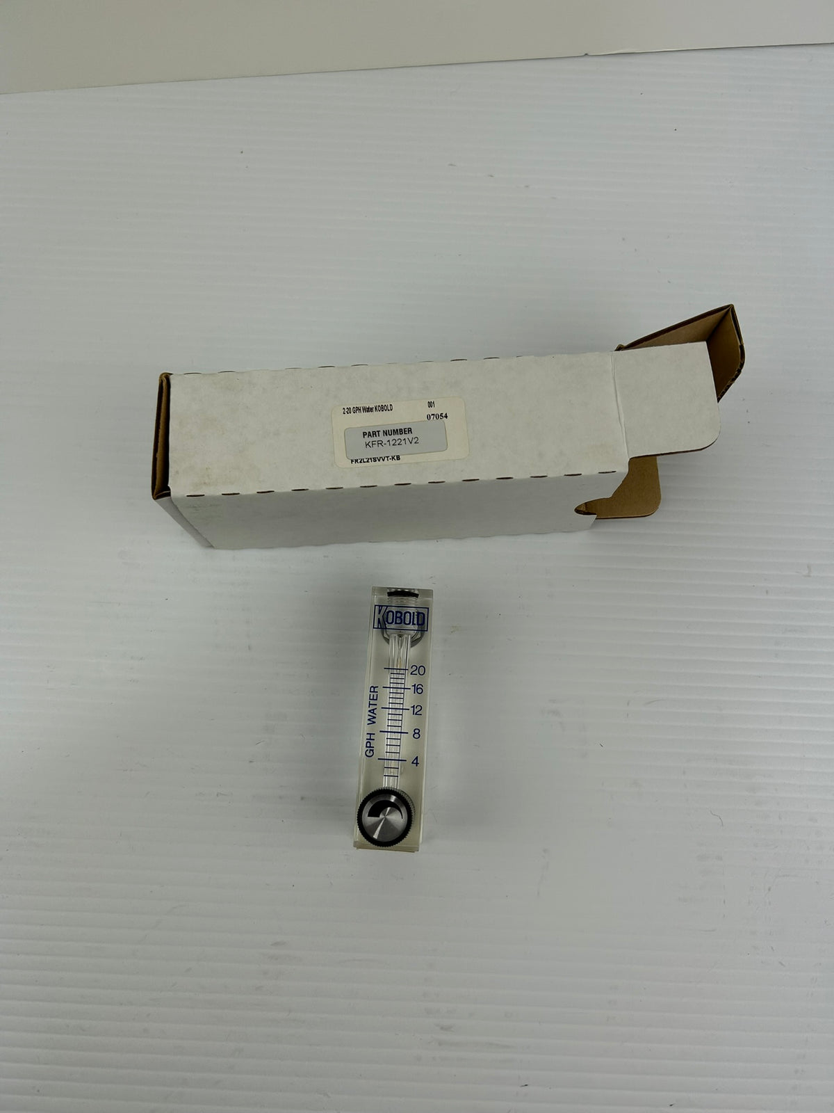 Kobold KFR-1221V2 Flow Meter Gauge 2-20 GPH Water
