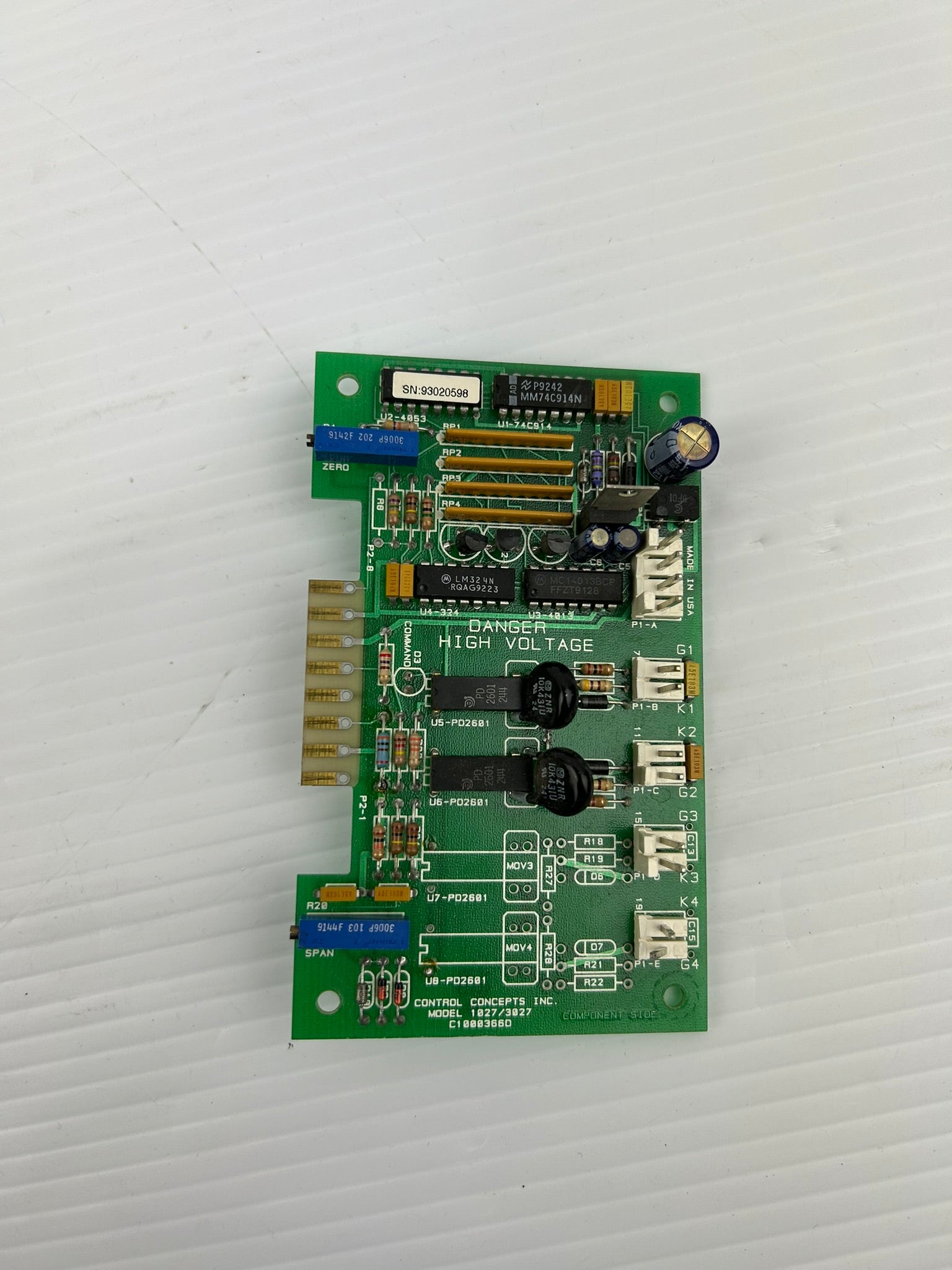 Control Concepts 1027/3027 Circuit Board C1000366D