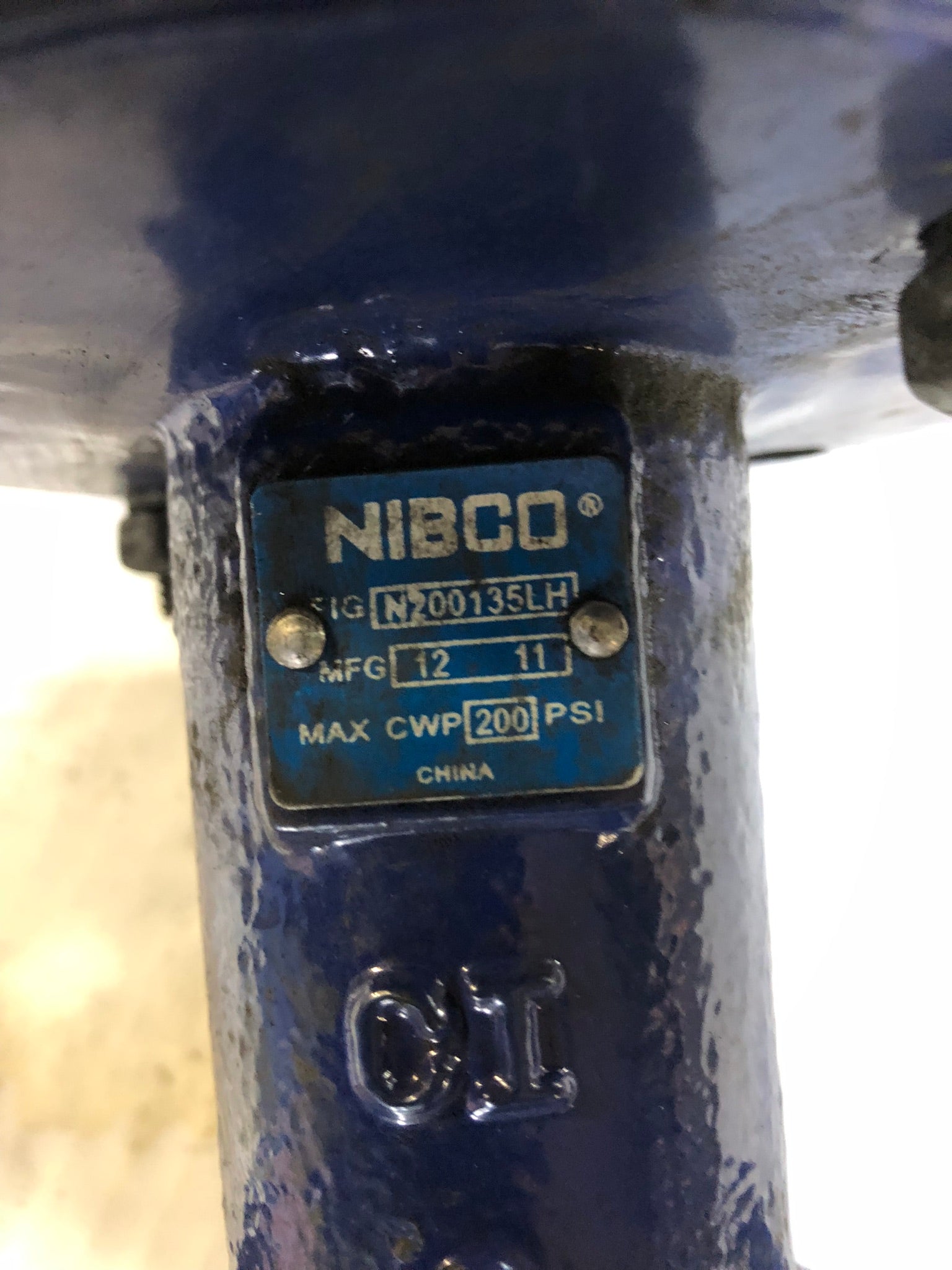 Nibco N200135LH 200W0G Butterfly Valve 200PSI