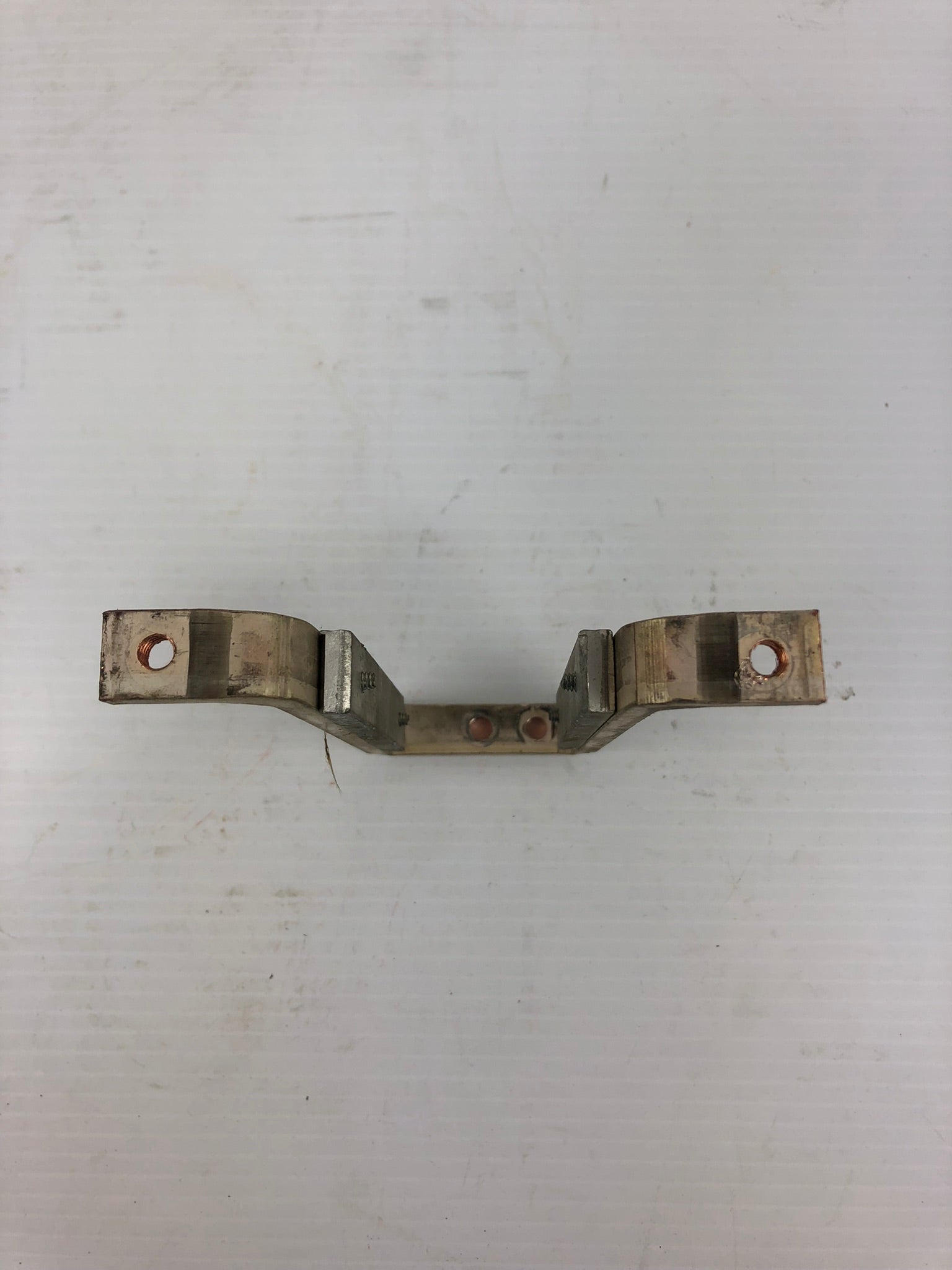 Copper Coated Metal Busbar Mounting Bracket Jumper Bar 6-1/4" Length 5/8" Thick