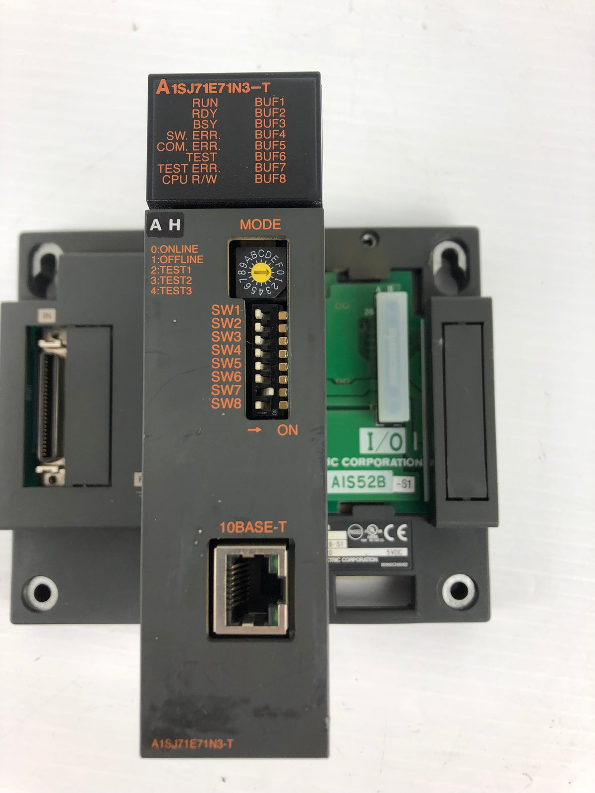 Mitsubishi A1SJ71E71N3-T 2-Slot with Ethernet I/F Unit A1S52B-S1 Base