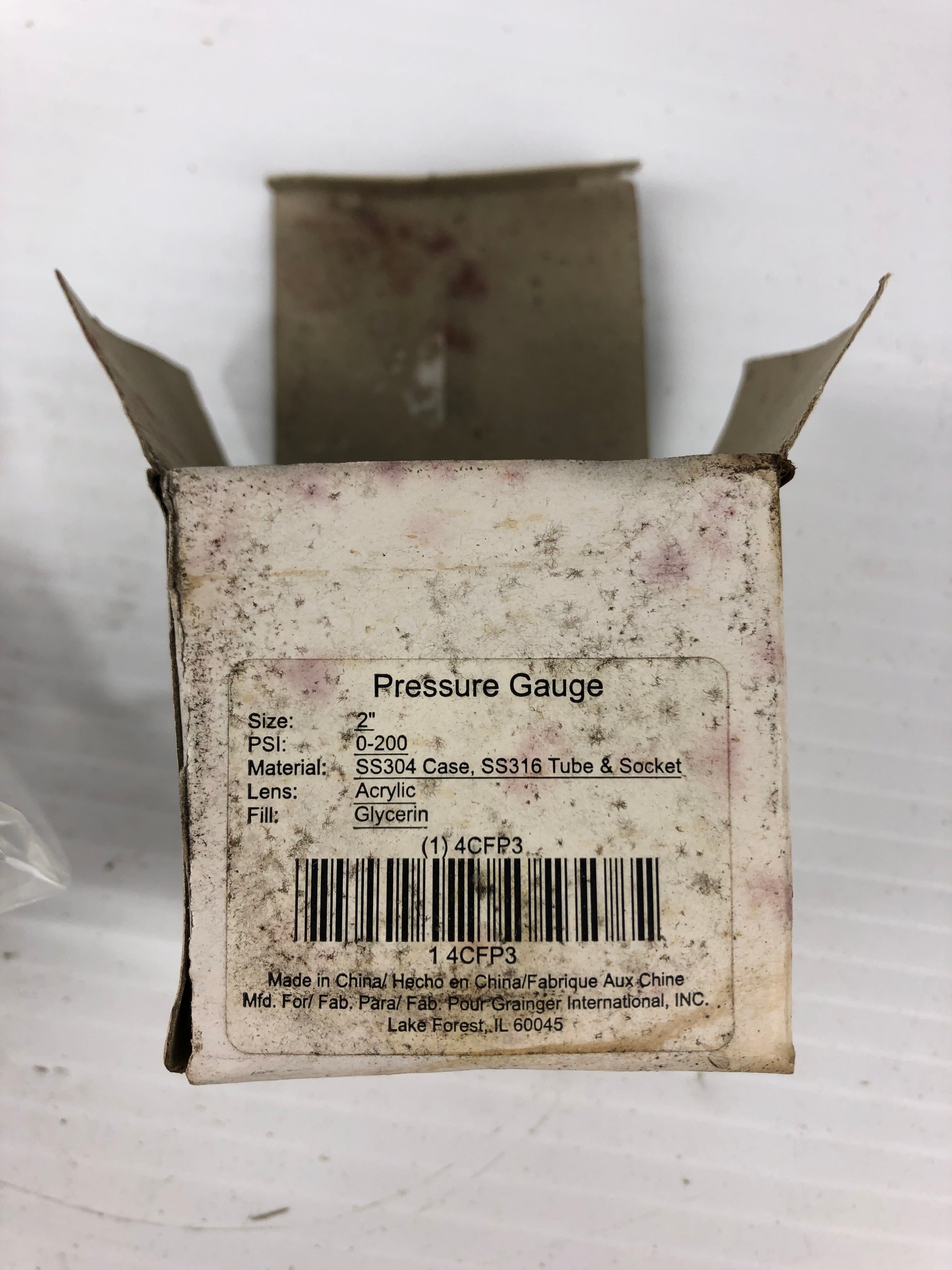 Universal Pressure Gauge 4CFP3 Filled 2" 0-200 PSI