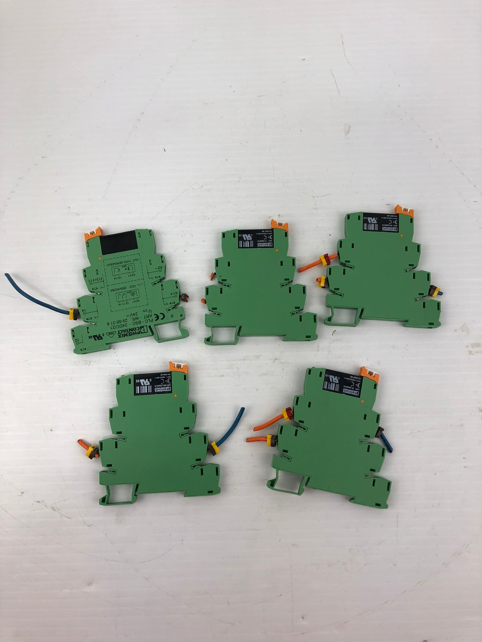 Phoenix Contact Base and Relay PLC-BSC-24DC/21 and ART-NR 2966618 - Lot of 5