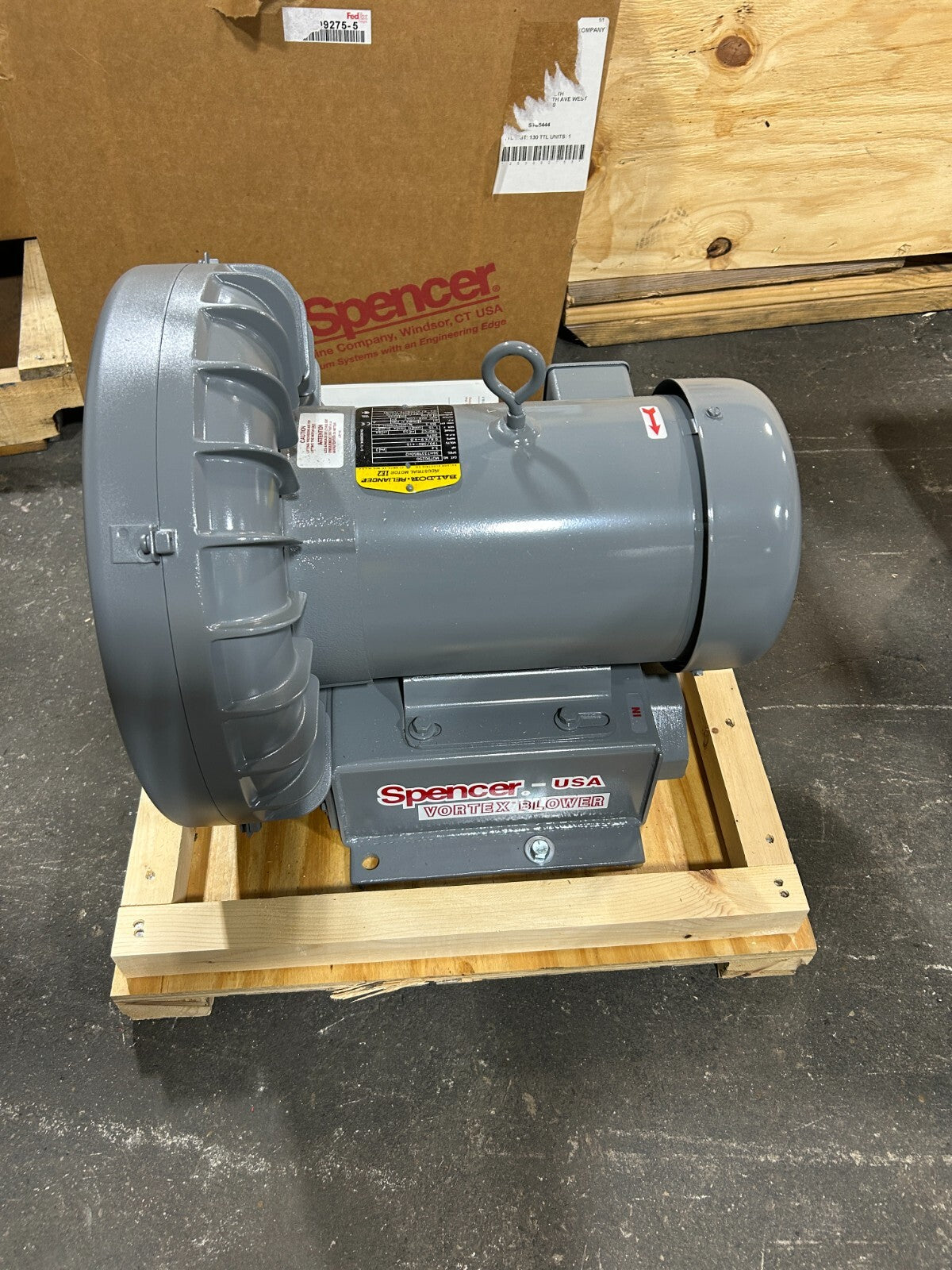 Spencer VB030B-011 Vortex Regenerative Vacuum Blower 4.7A@460V VBA93010
