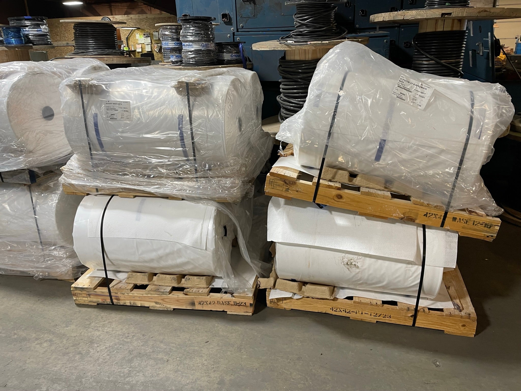 CF B-Wind Sheeting Plastic White 31.5-54" Wide For RVs, Boats, Vehicle Wrap