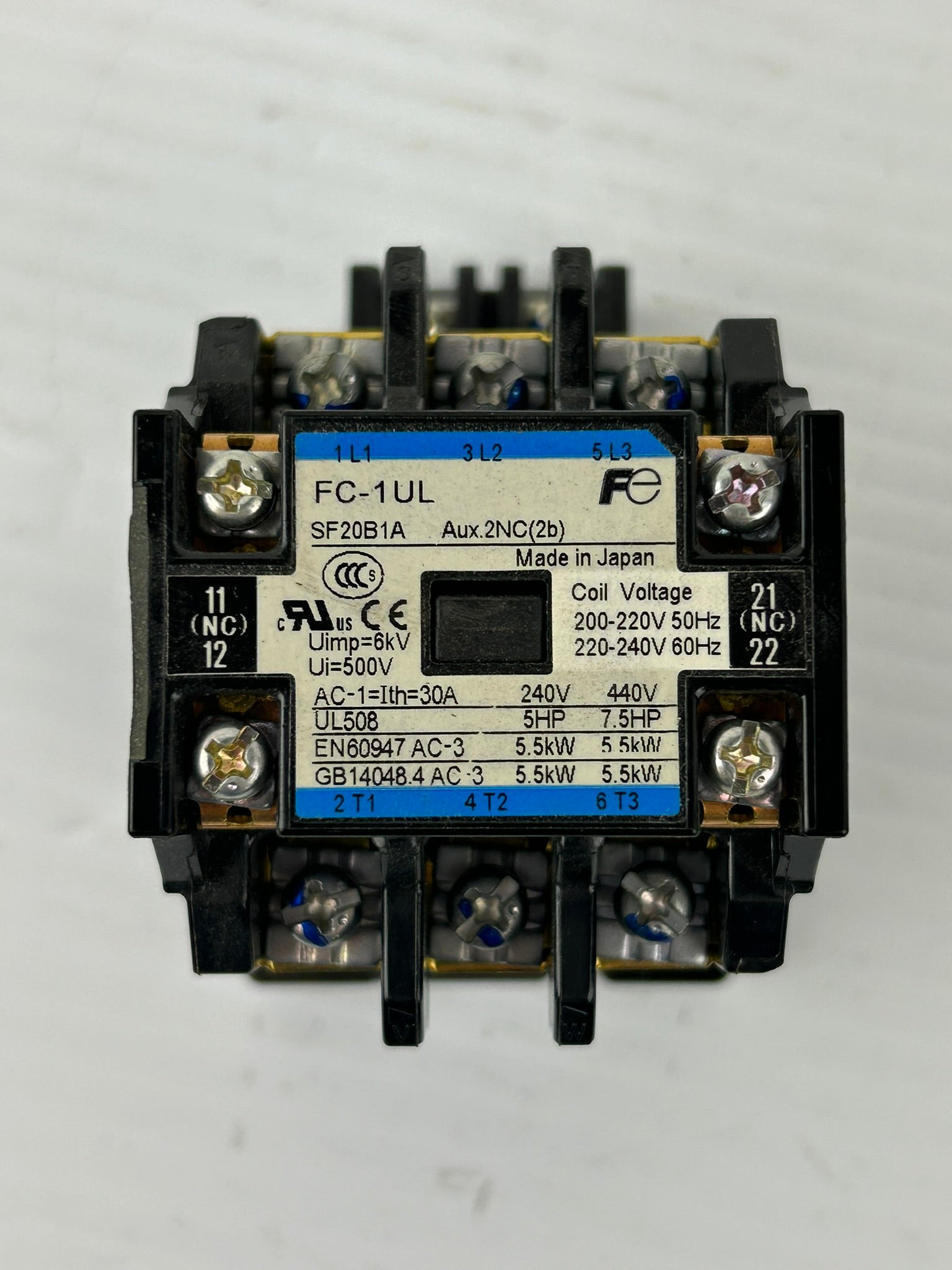 Fuji Electric FC-1UL Magnetic Contactor SF20B1A