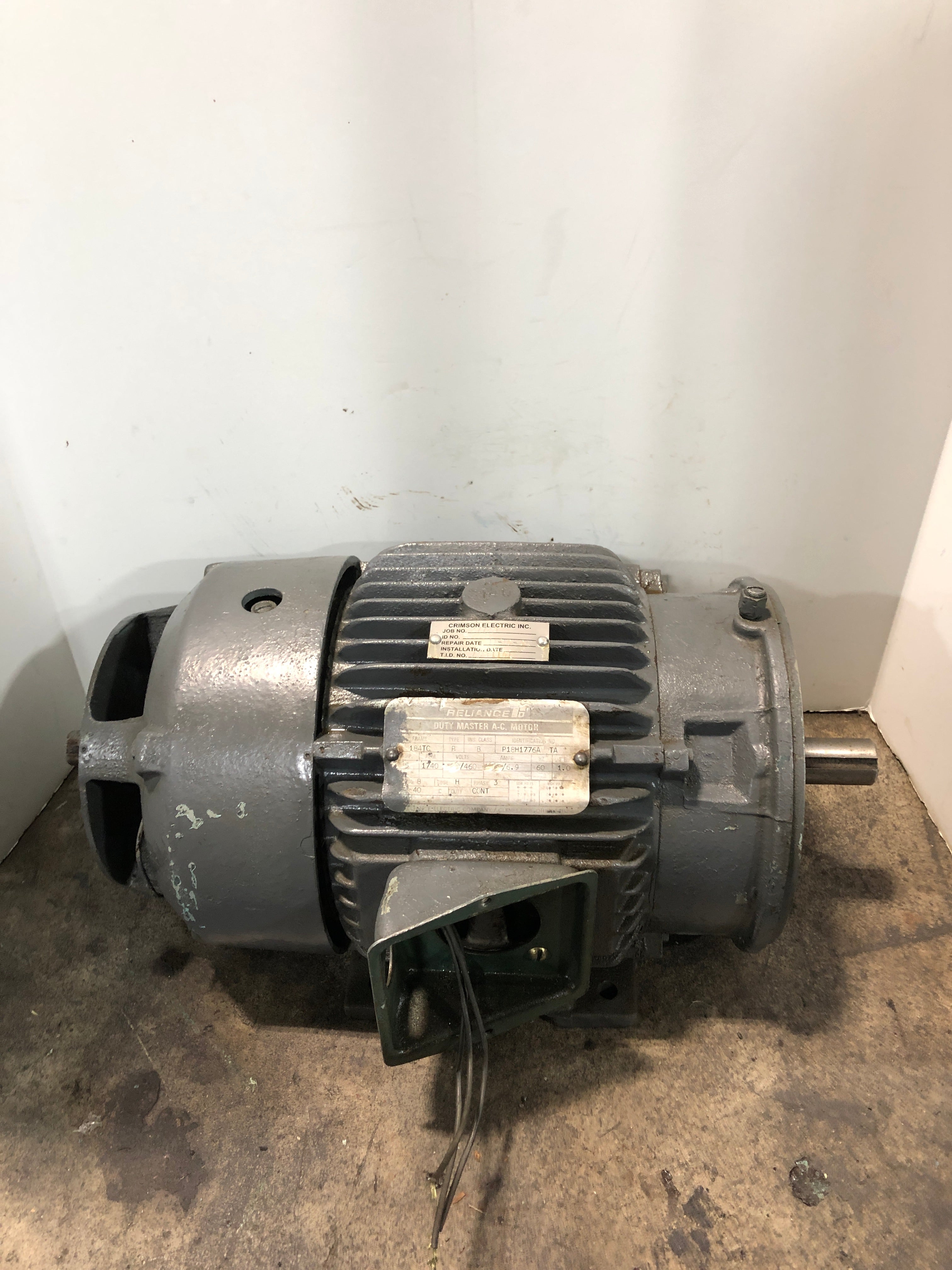 Reliance P18H1776A TA Duty Master AC Motor 5HP 1740 RPM 3PH 184TC