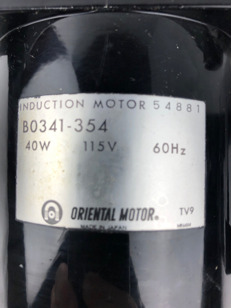 Oriental Motor B0341-354 Induction Motor 115V 40W 60Hz With Gearhead 5GK18KA