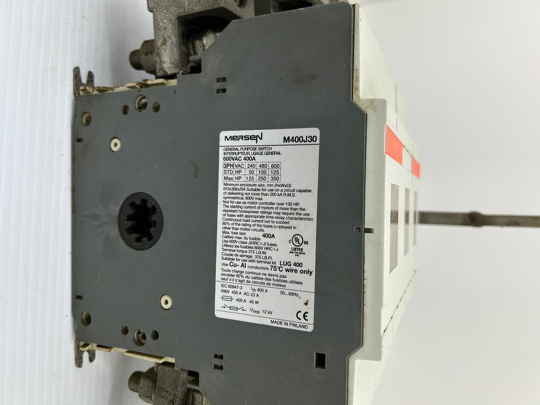 Mersen M400J30 General Purpose Switch 600VAC 400A