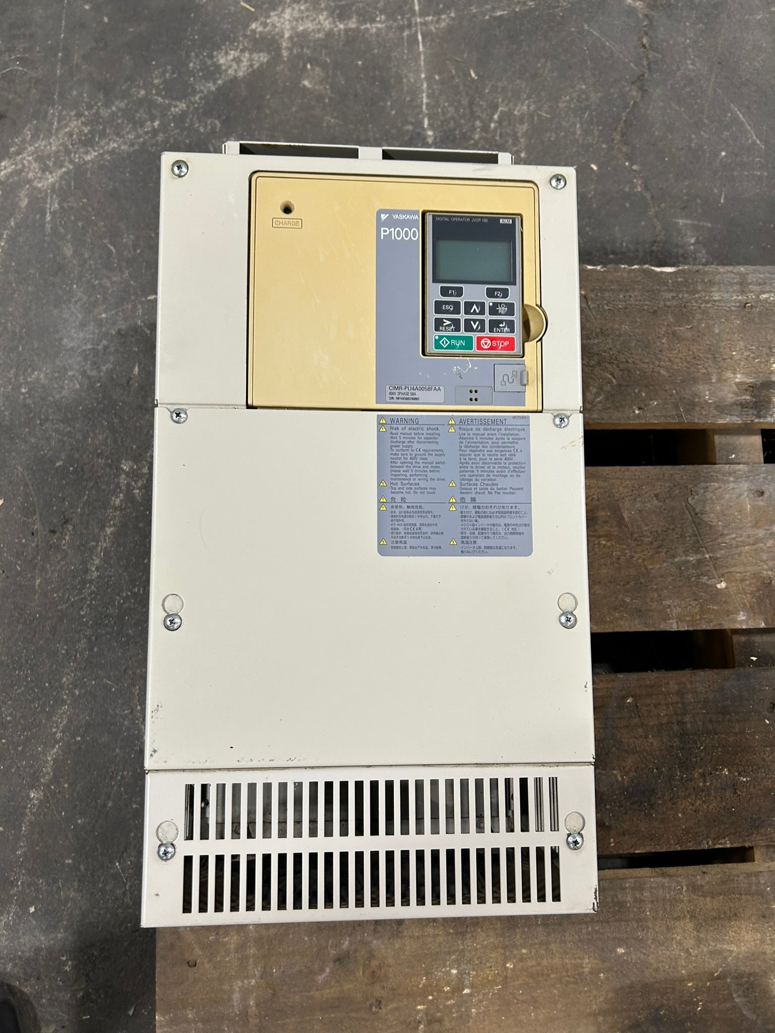 Yaskawa CIMP-PU4A0058FAA AC Drive Rev A