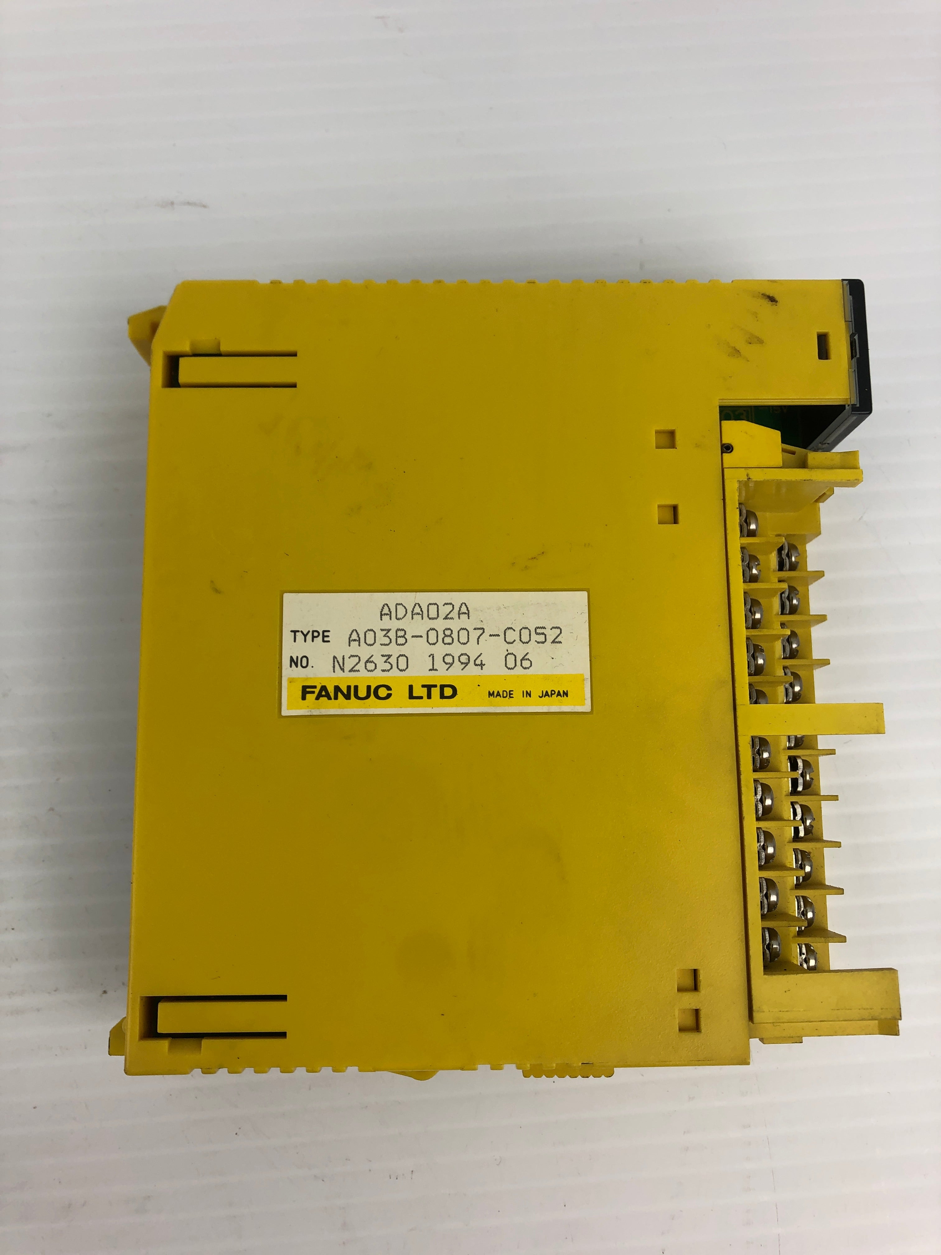 Fanuc A03B-0807-C052 PLC Module ADA02A N2630 - Missing Door