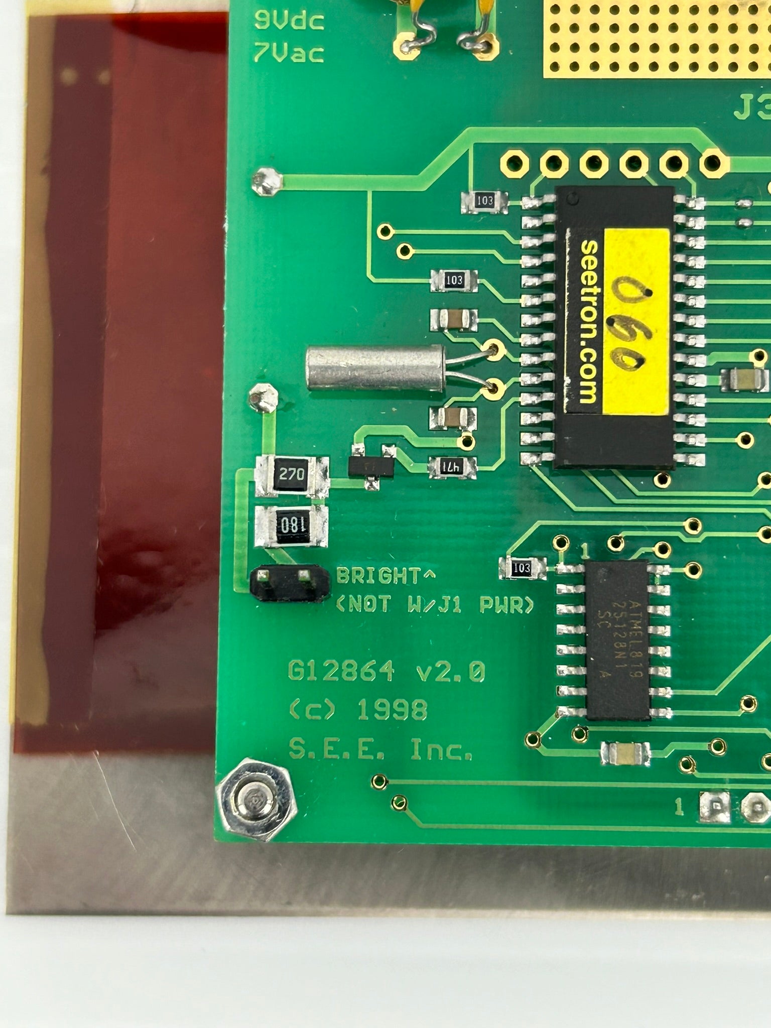S.E.E. Inc. Seetron G12864 LCD Screen Display Module v2.0 9VDC 7VAC