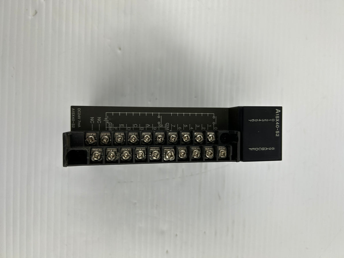 Mitsubishi A1SX40-S2 Input Unit PLC Module 24VDC 7mA - Missing Cover