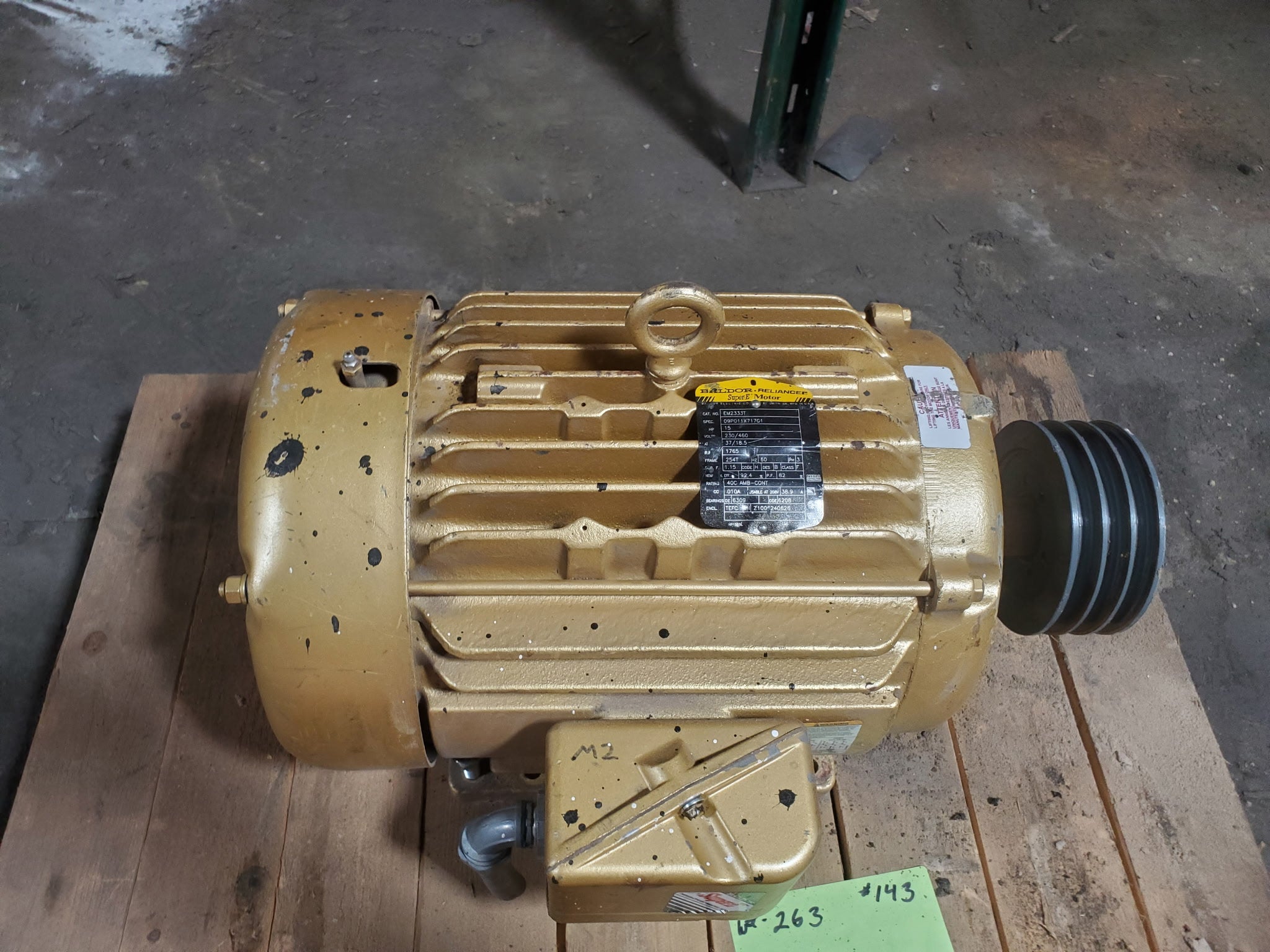 Baldor Reliance EM2333T Electric Motor 15HP 1765 RPM 230/460V TEFC 254T 3PH