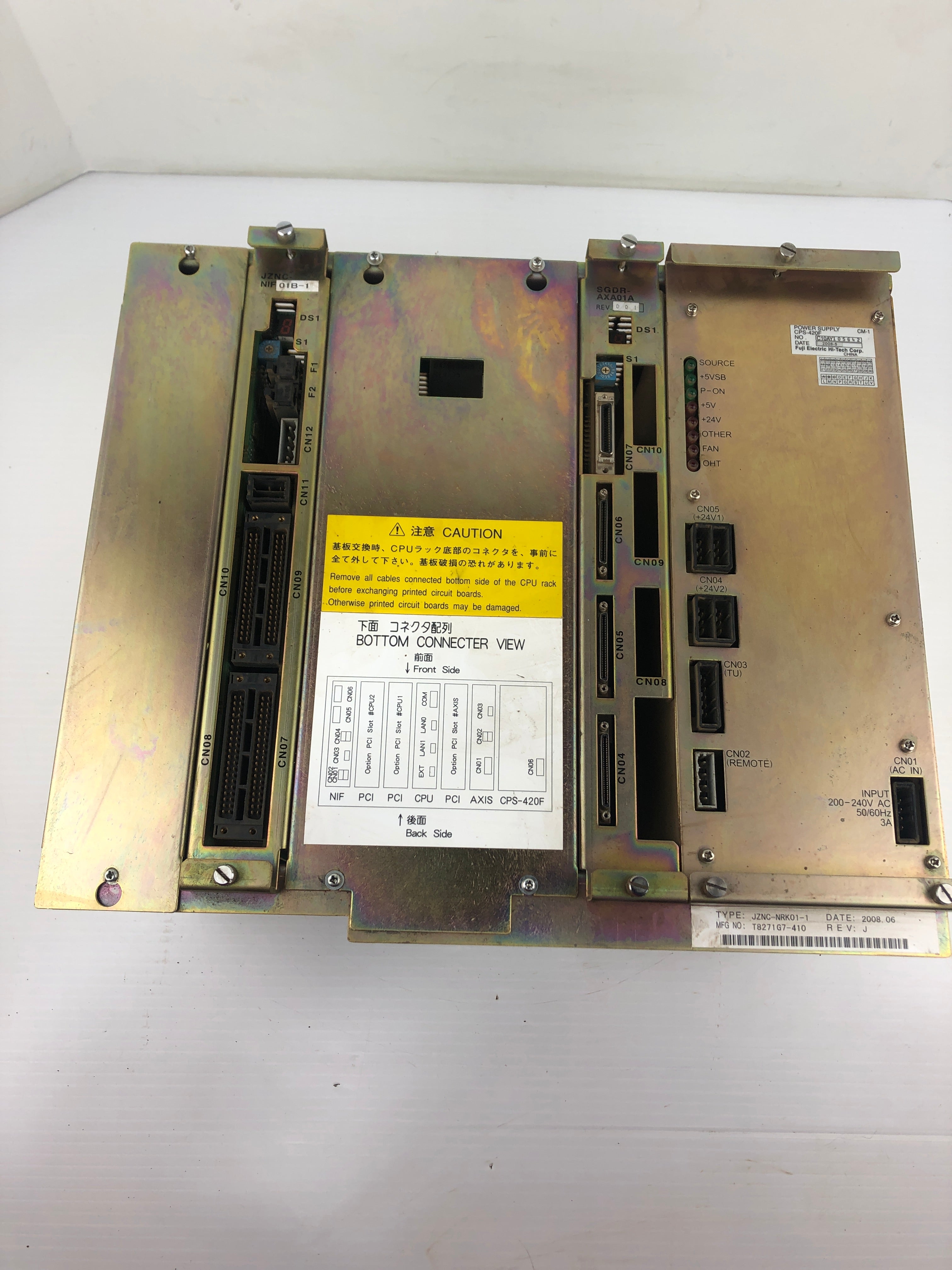 Fuji Electric CPS-420F Yaskawa Power Supply JZNC-NRK01-1 Servo Controller Rack