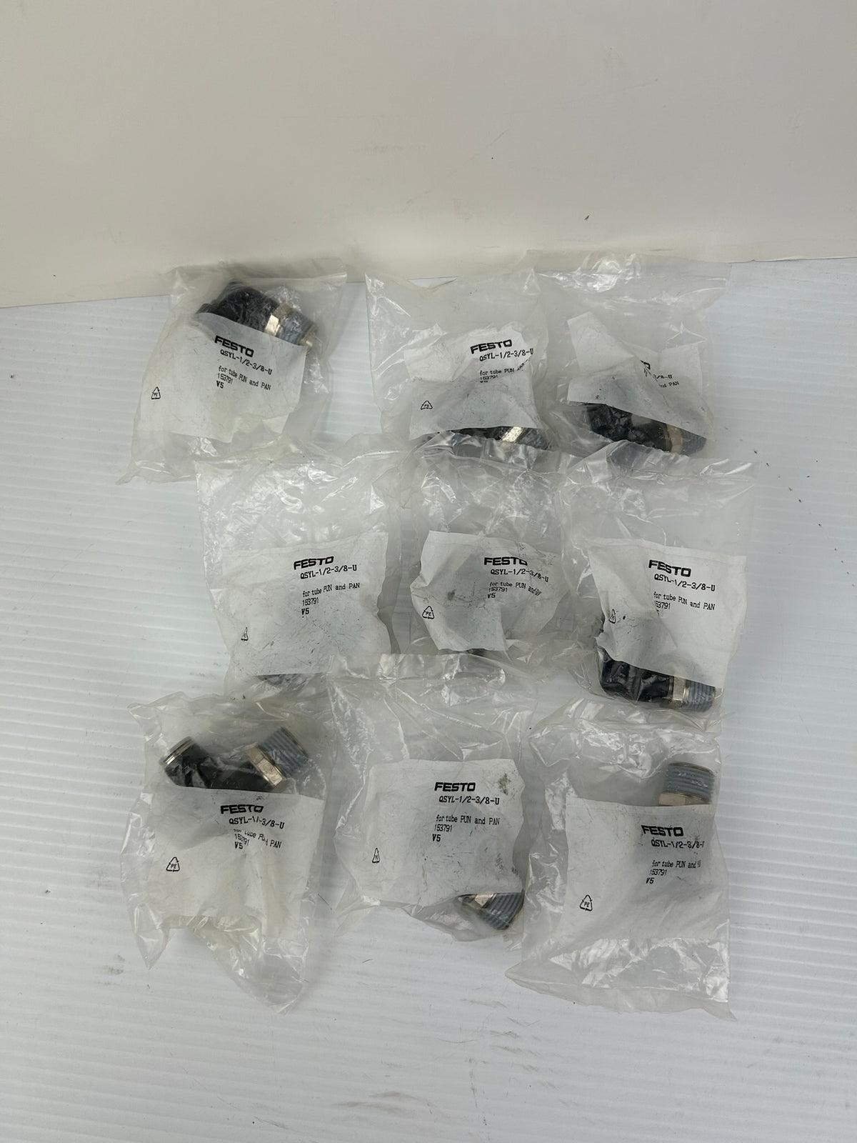 Festo QSYL-1/2-3/8-U Fitting - Lot of 9