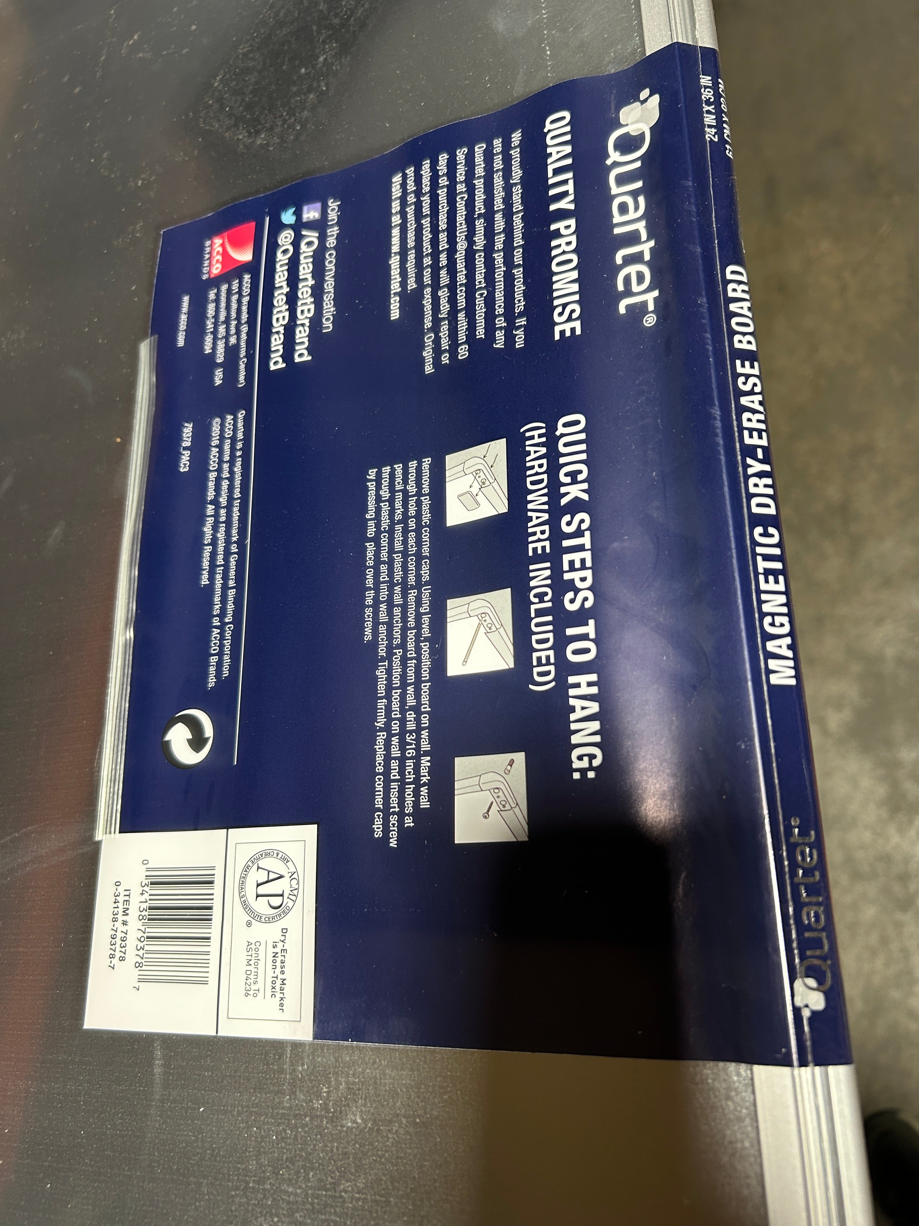 Magnetic Dry Erase White Board 24" x 36" with Markers, Magnets & Weekly Calendar