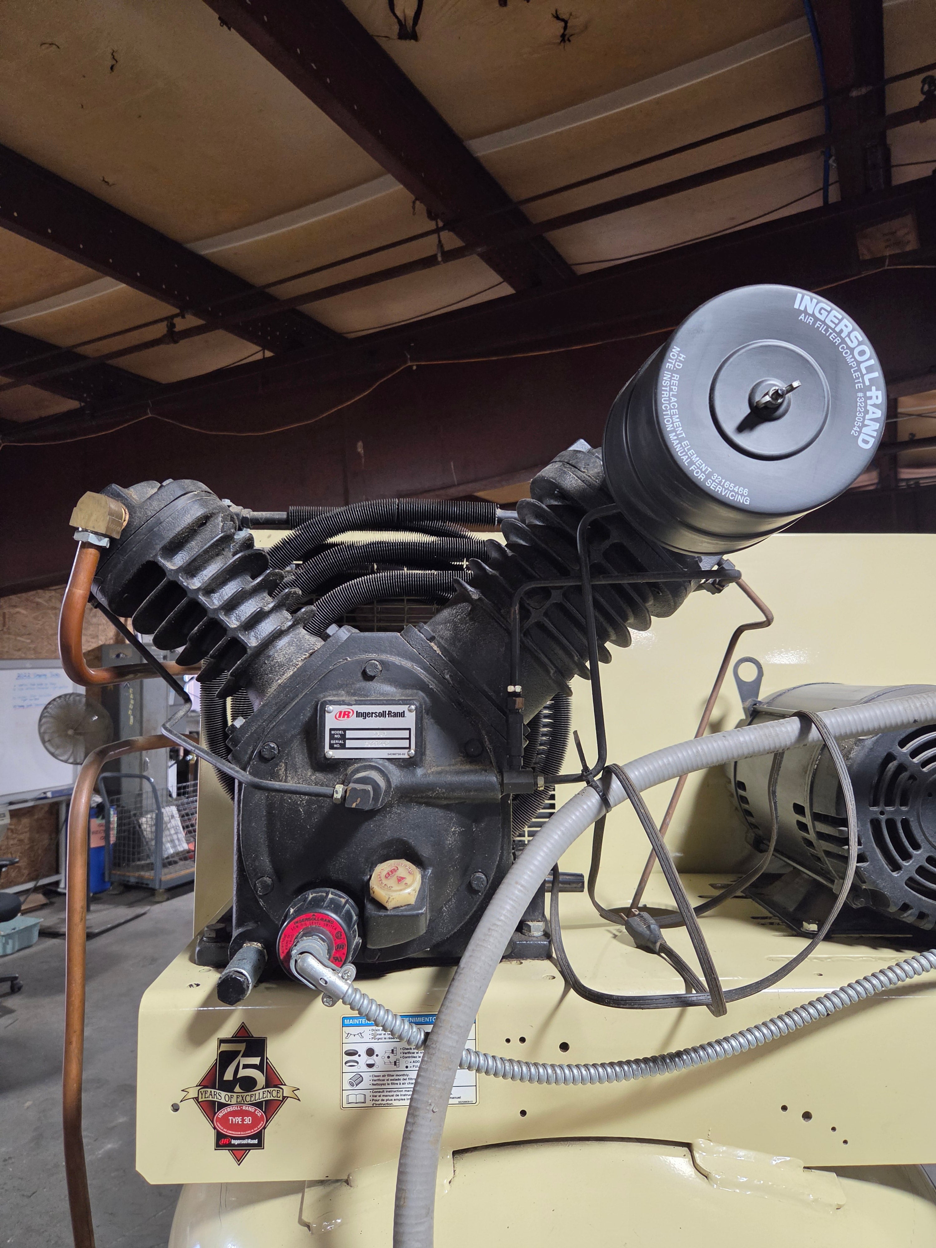 Ingersoll Rand 2545K10 Vertical Air Compressor 10 HP 120 Gallon 175 PSIG 3PH