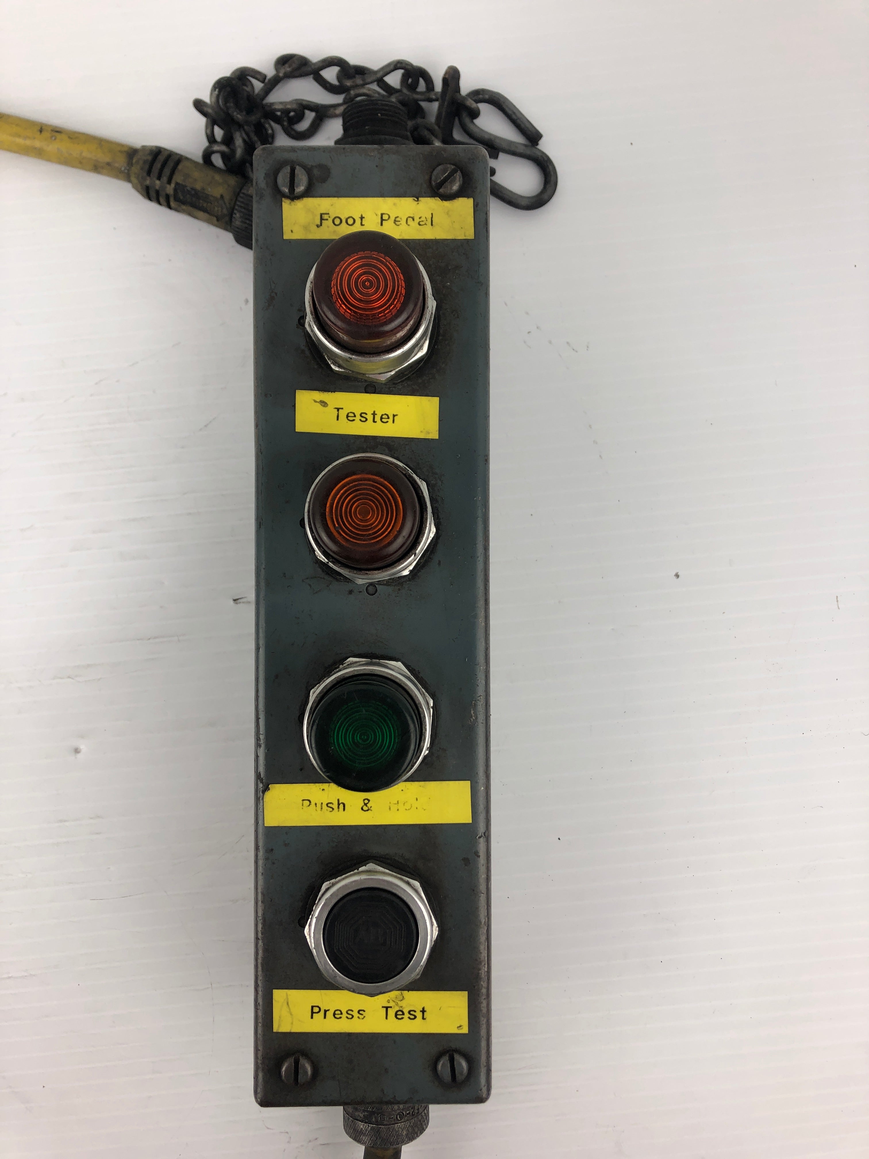 Allen Bradley Push Button Enclosure Foot Pedal, Tester, Push & Hold, Press Test