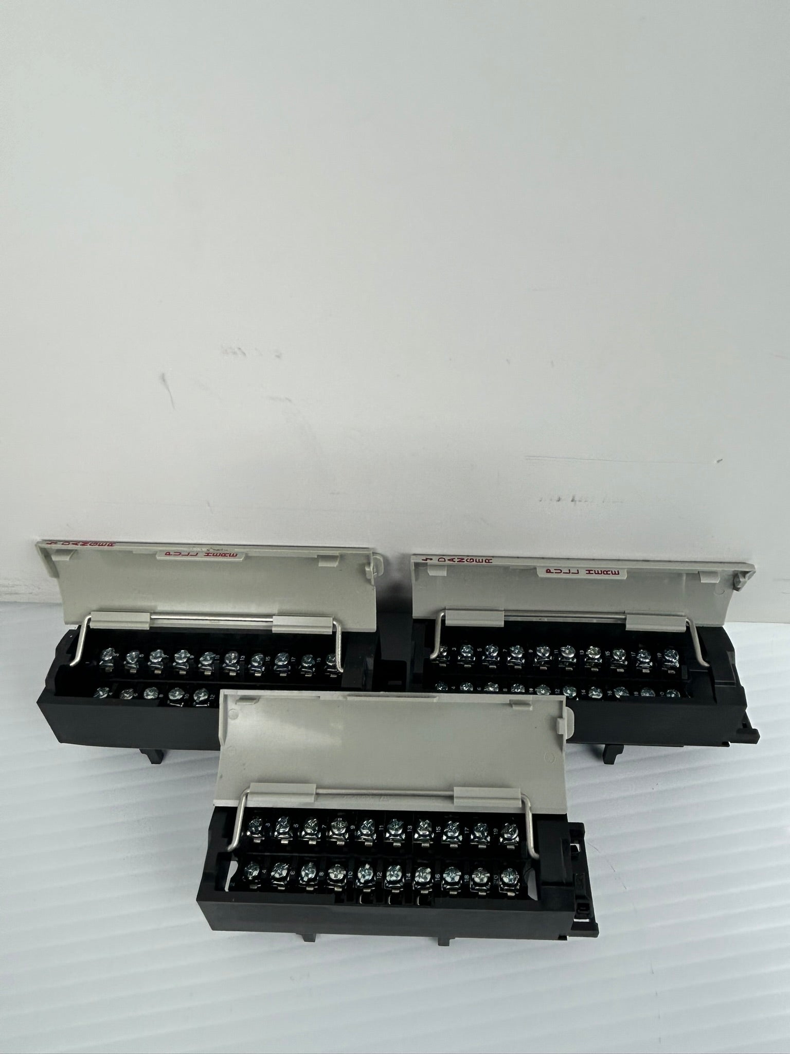 AMP TBNH A Terminal Block Plug & Standard Cover - Lot of 3