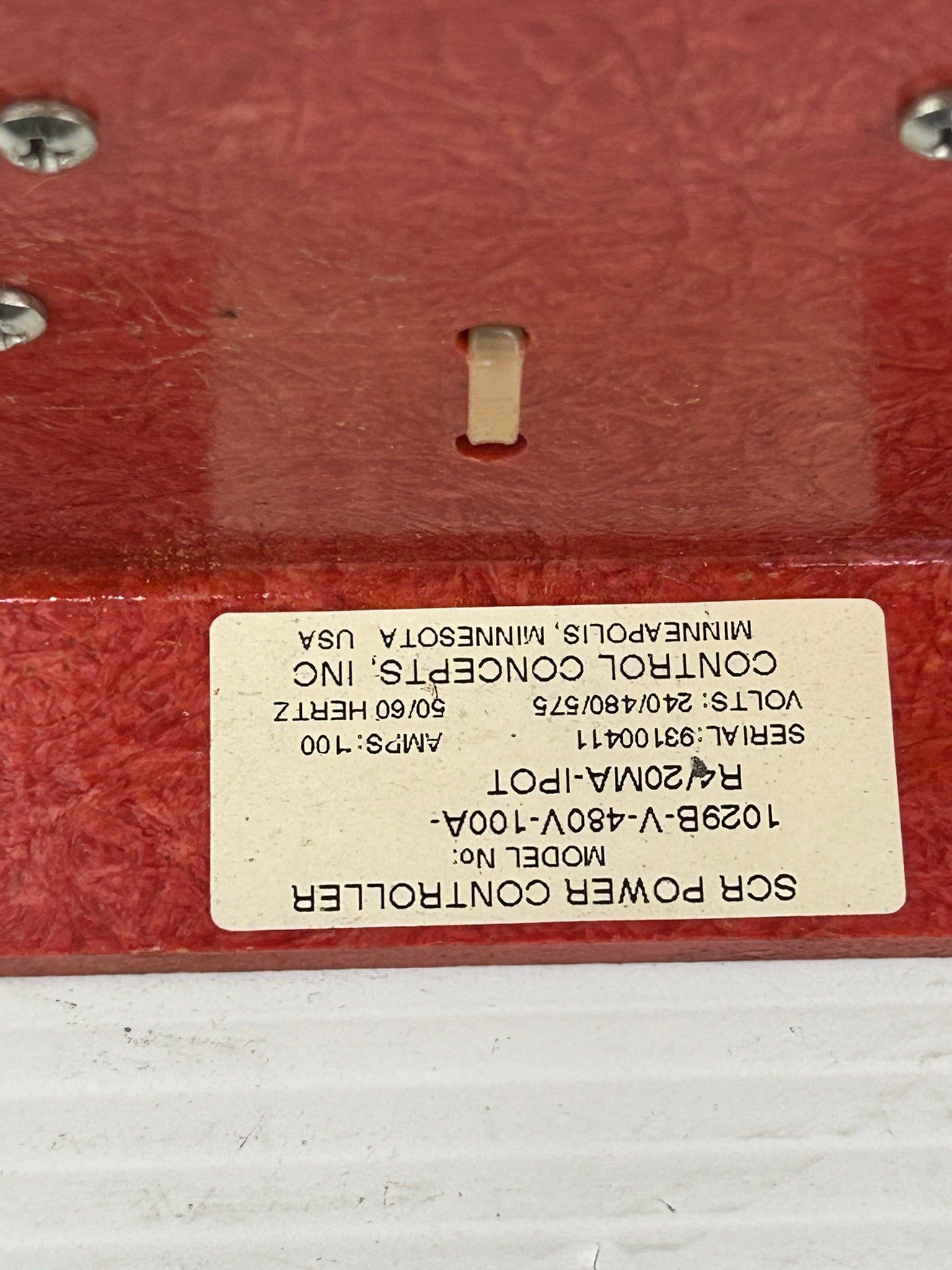 Control Concepts 1029B SCR Power Controller 1029B-V-480V-100A-R4/20MA-IPOT 100A