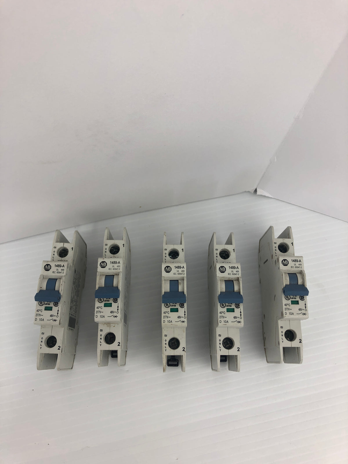 Allen-Bradley 1489-A1D100 Circuit Breaker Ser. A 10A 1P - Lot of 5