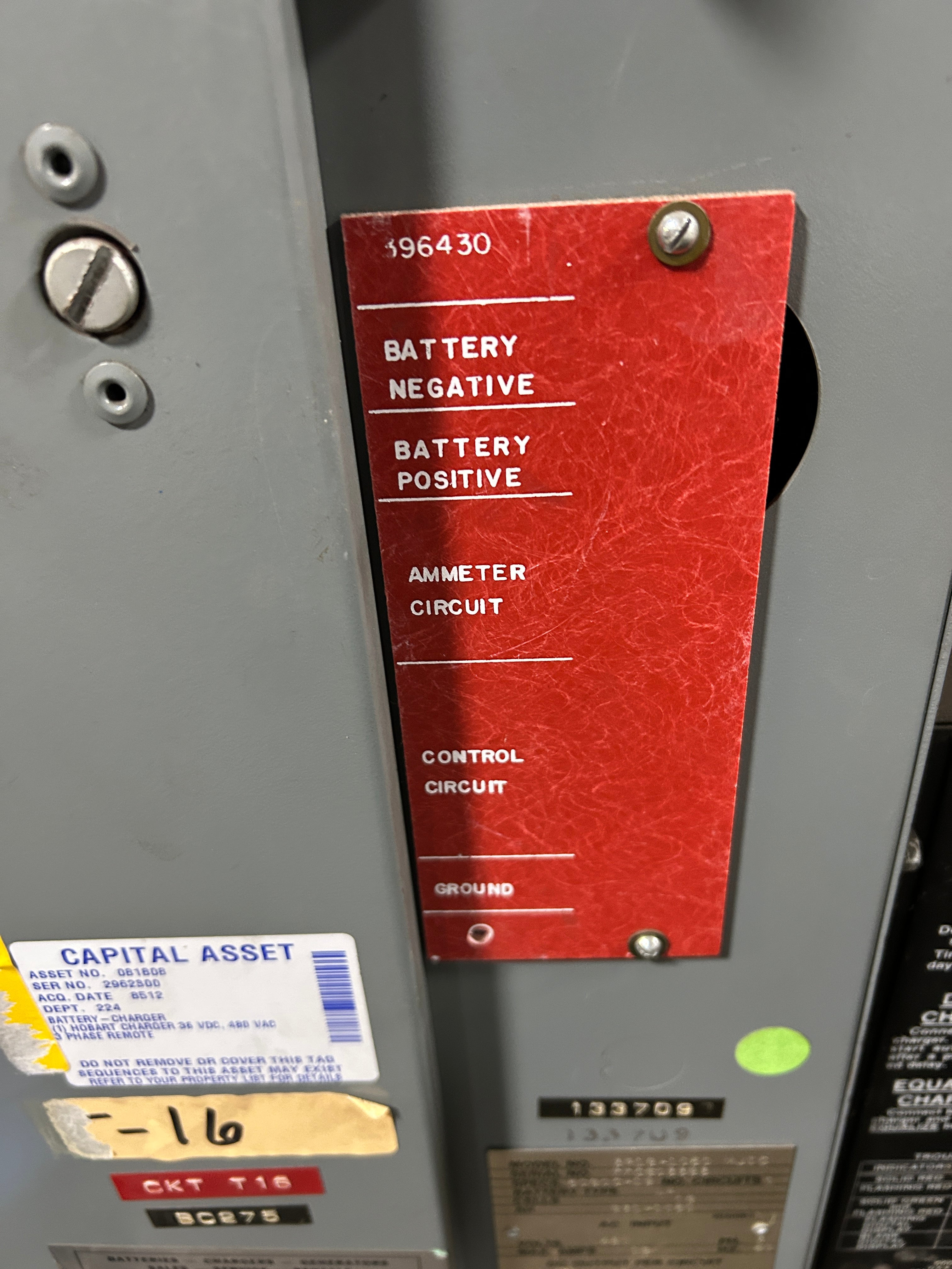 Hobart 3R18-1050MJIC Forklift Battery Charger 36V 3PH 18 Cell w/ Accu-Charge II